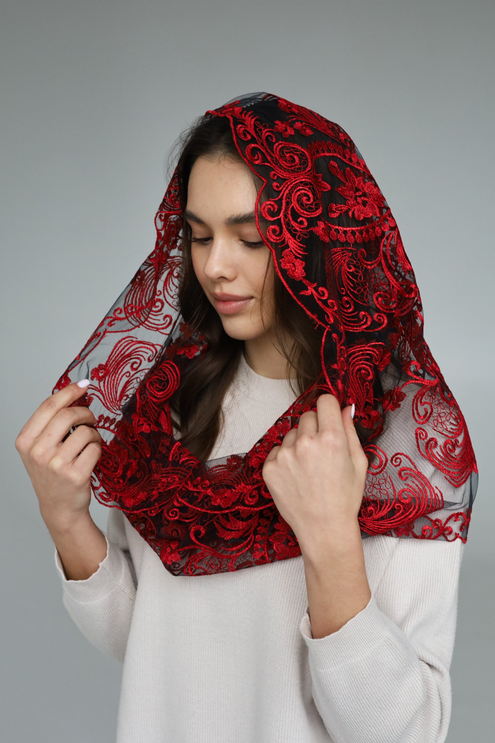 RED INFINITY VEIL - MariaVeils
