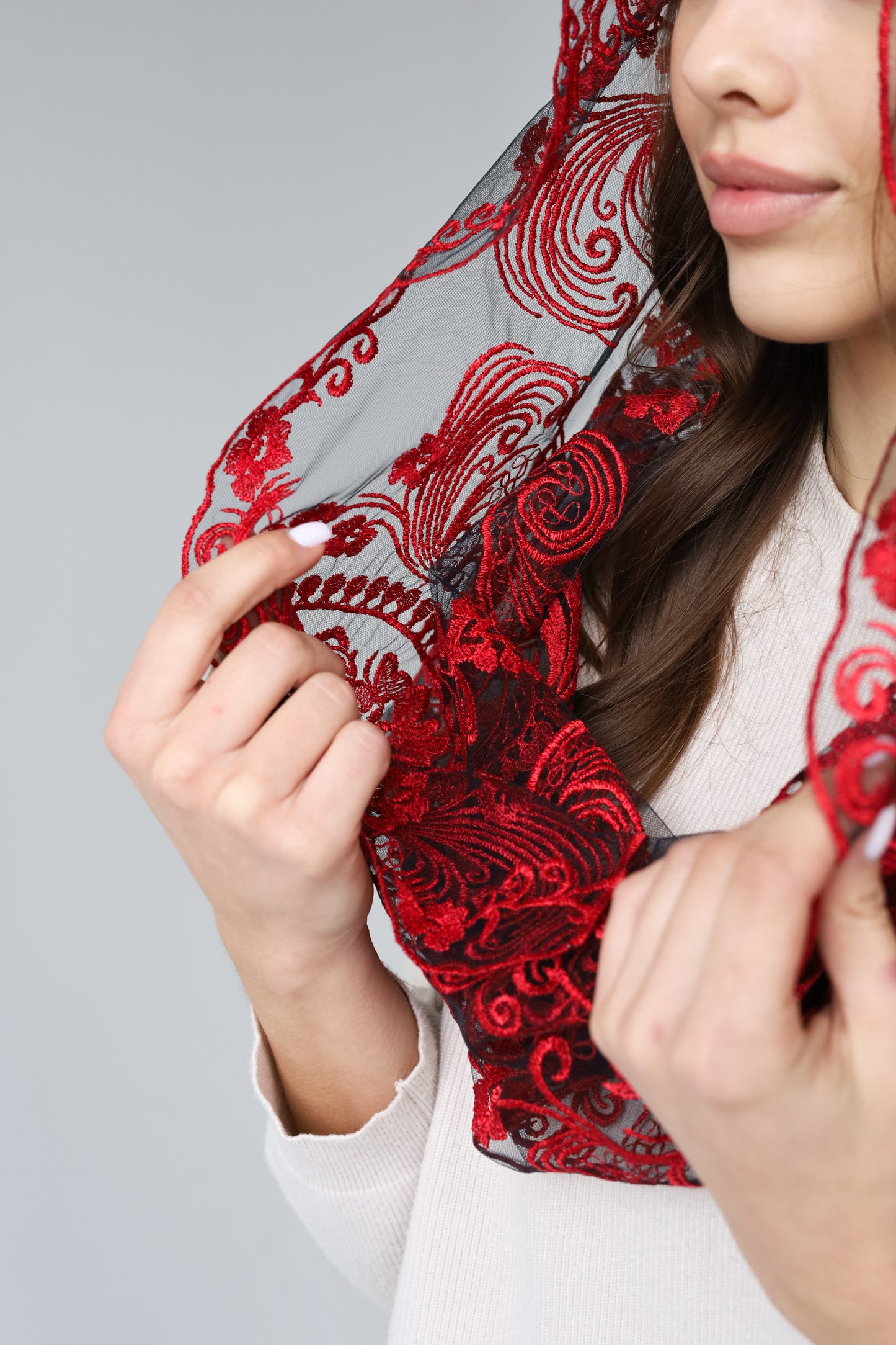 RED INFINITY VEIL - MariaVeils