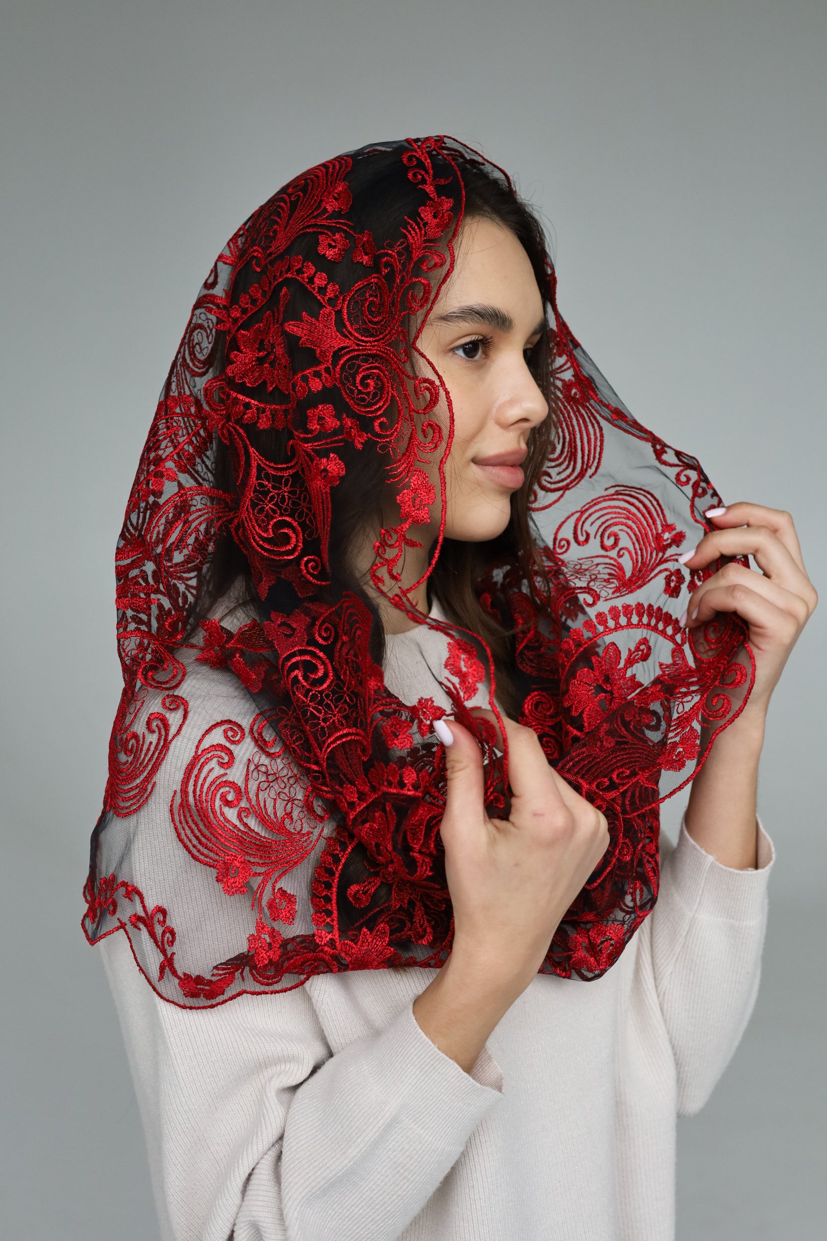 RED INFINITY VEIL - MariaVeils