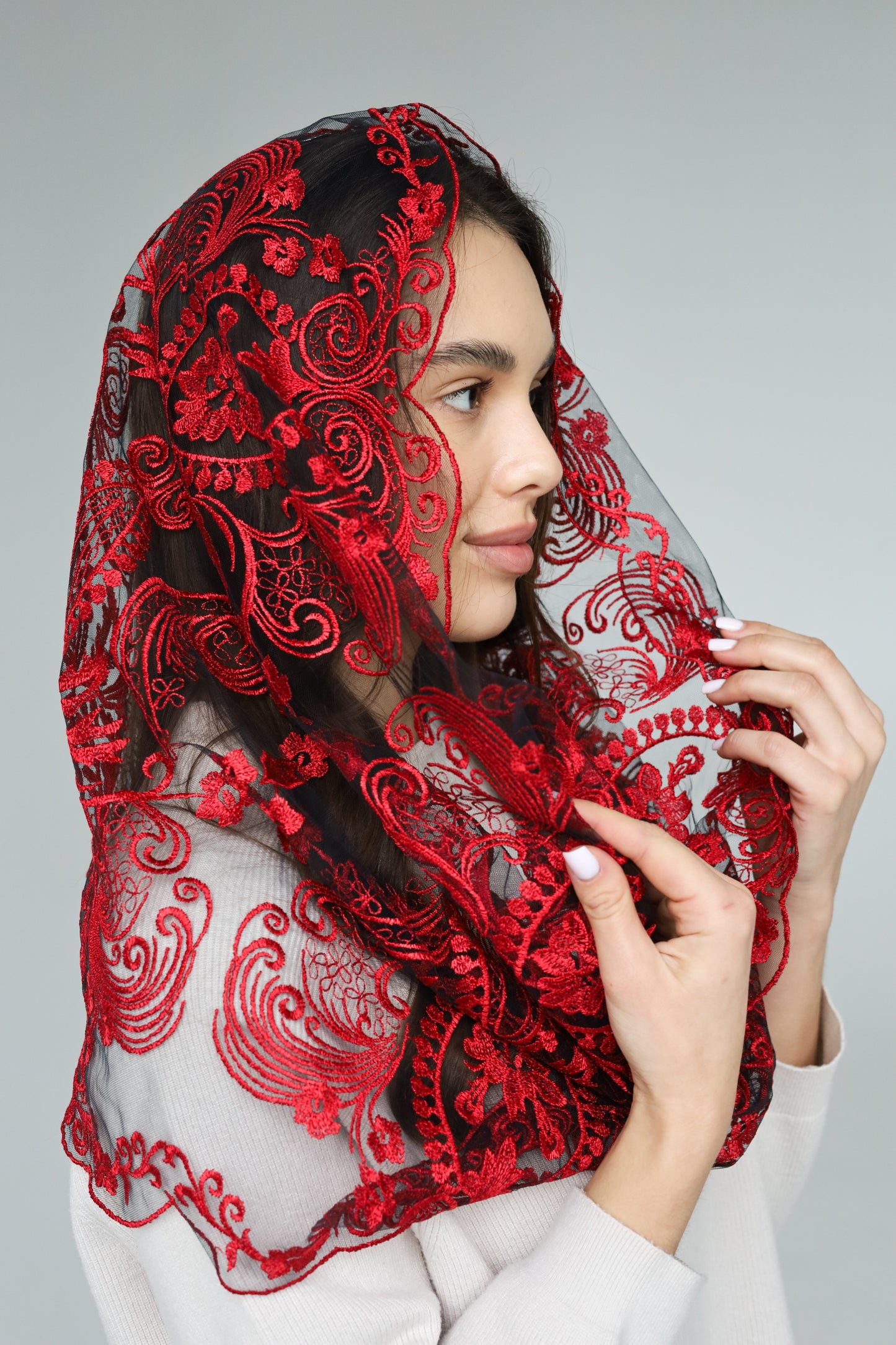 RED INFINITY VEIL - MariaVeils