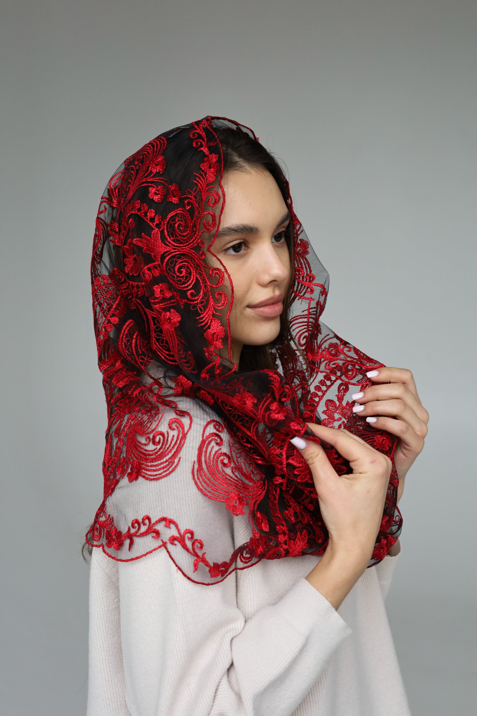 RED INFINITY VEIL - MariaVeils