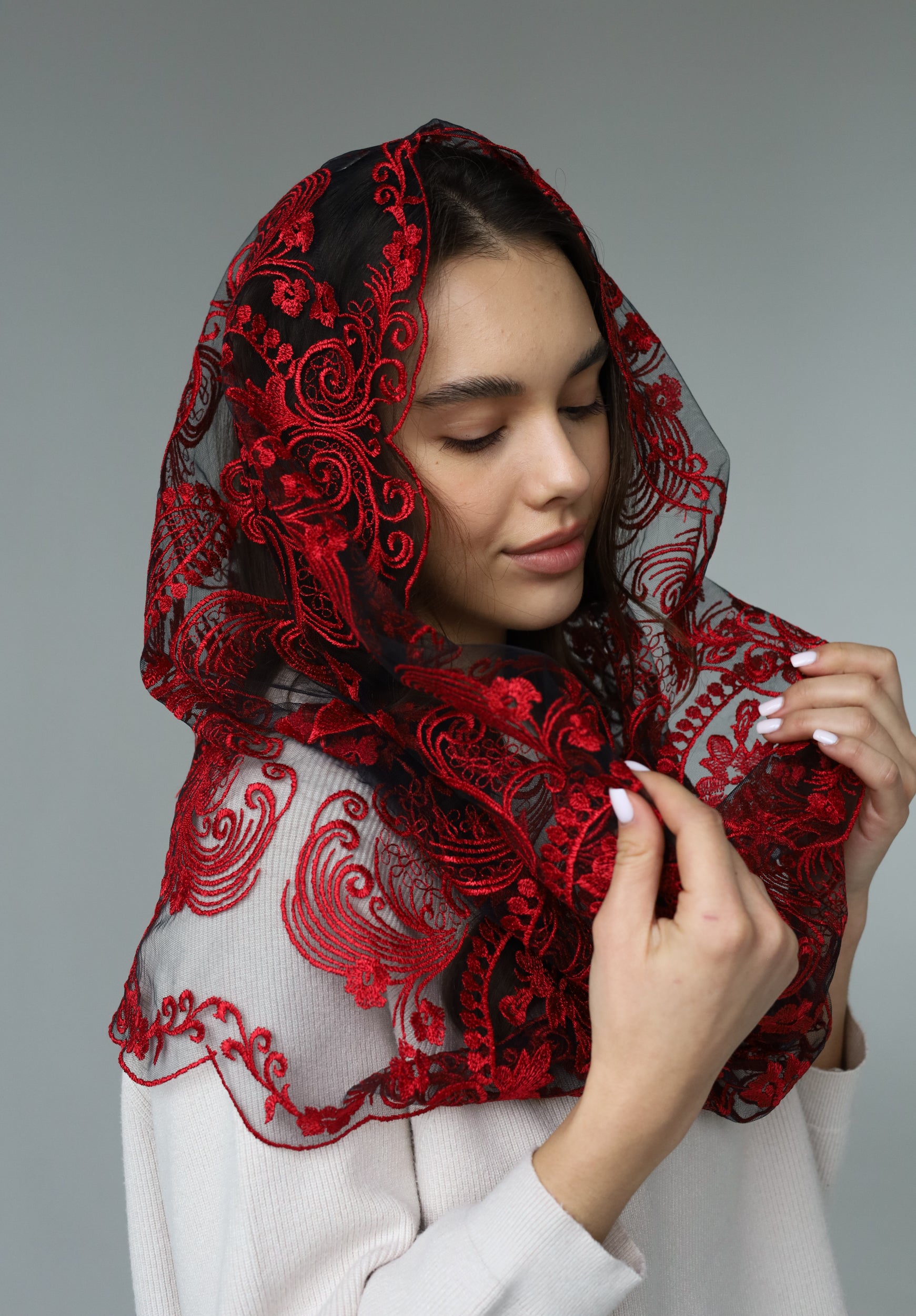 RED INFINITY VEIL - MariaVeils