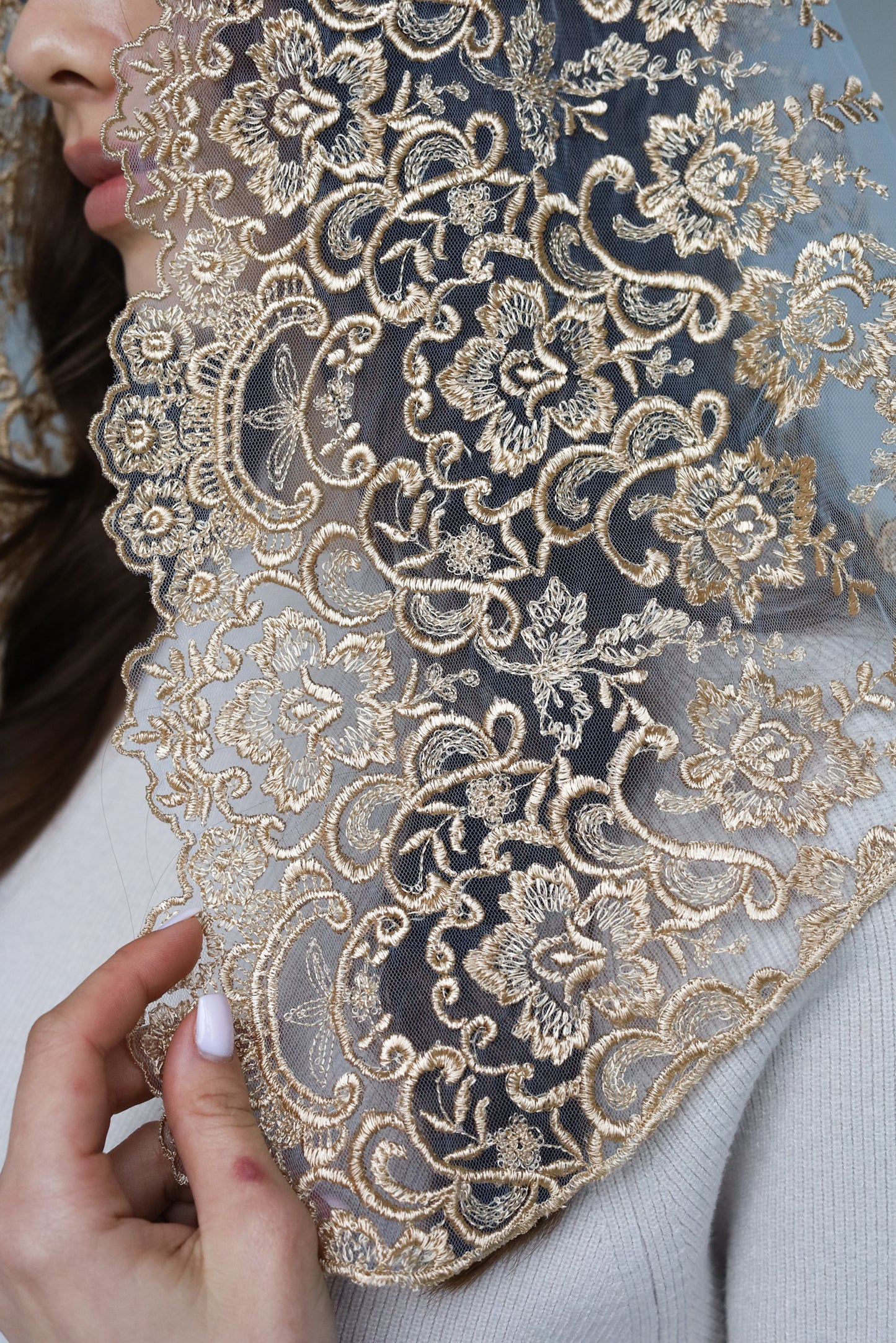 Gold Church Veil - MariaVeils