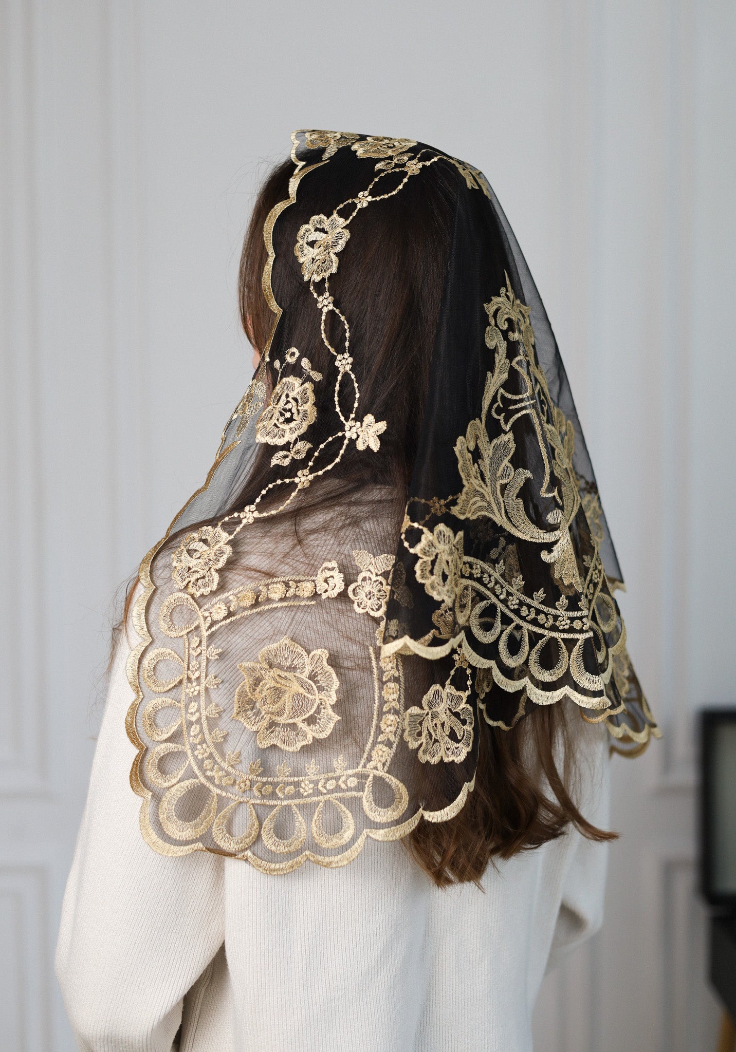SHORT GOLD VEIL - MariaVeils