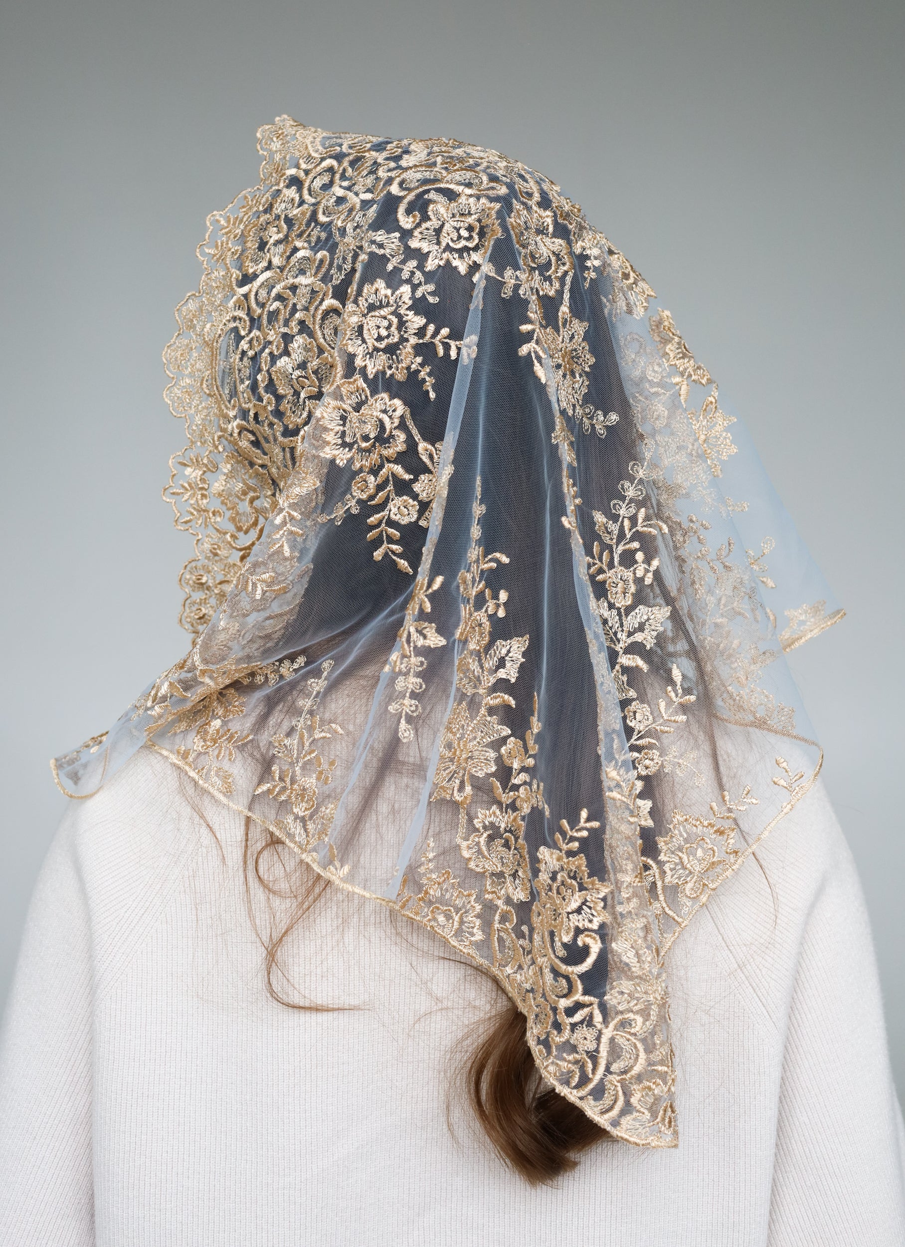 Gold Church Veil - MariaVeils