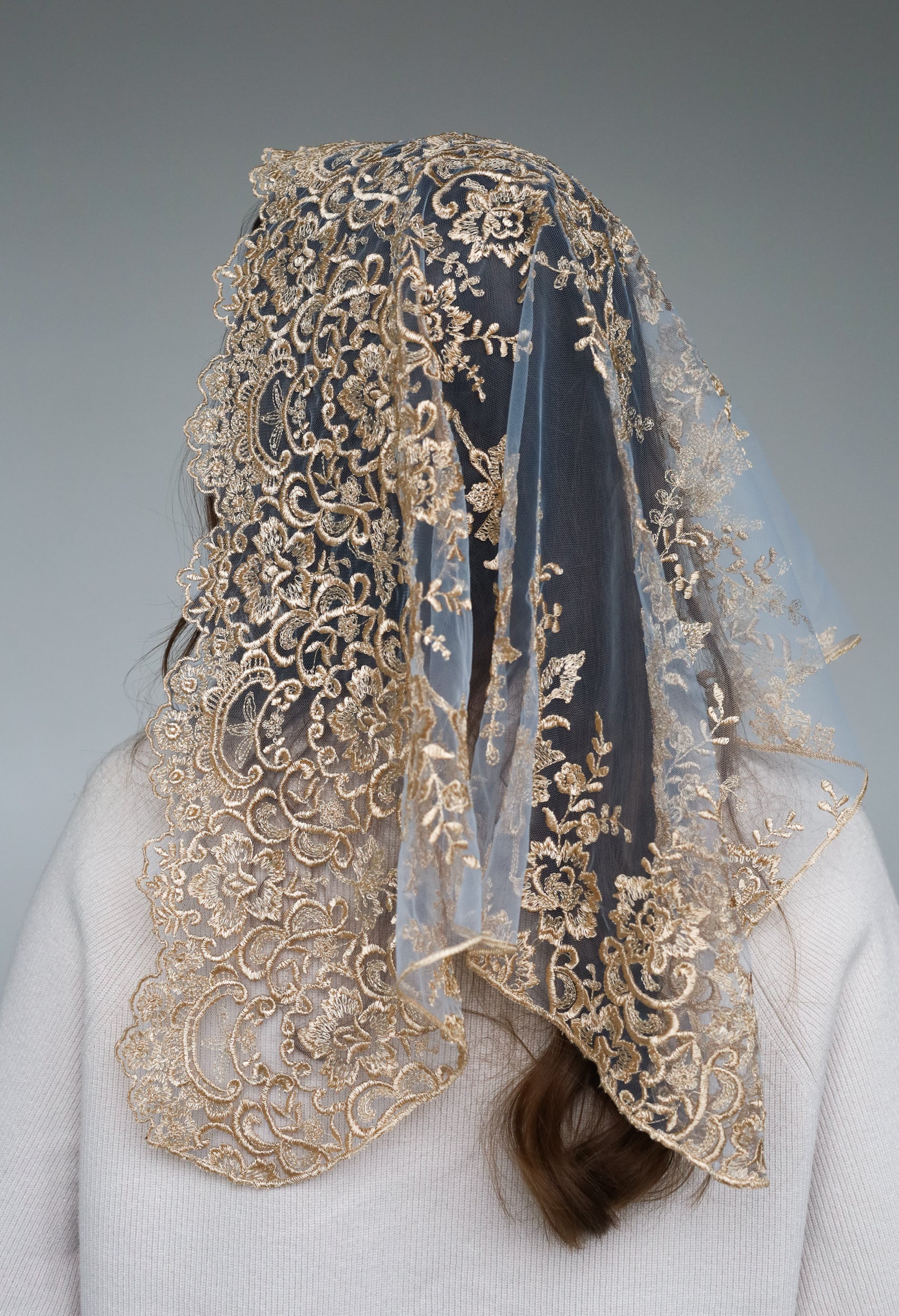 Gold Church Veil - MariaVeils