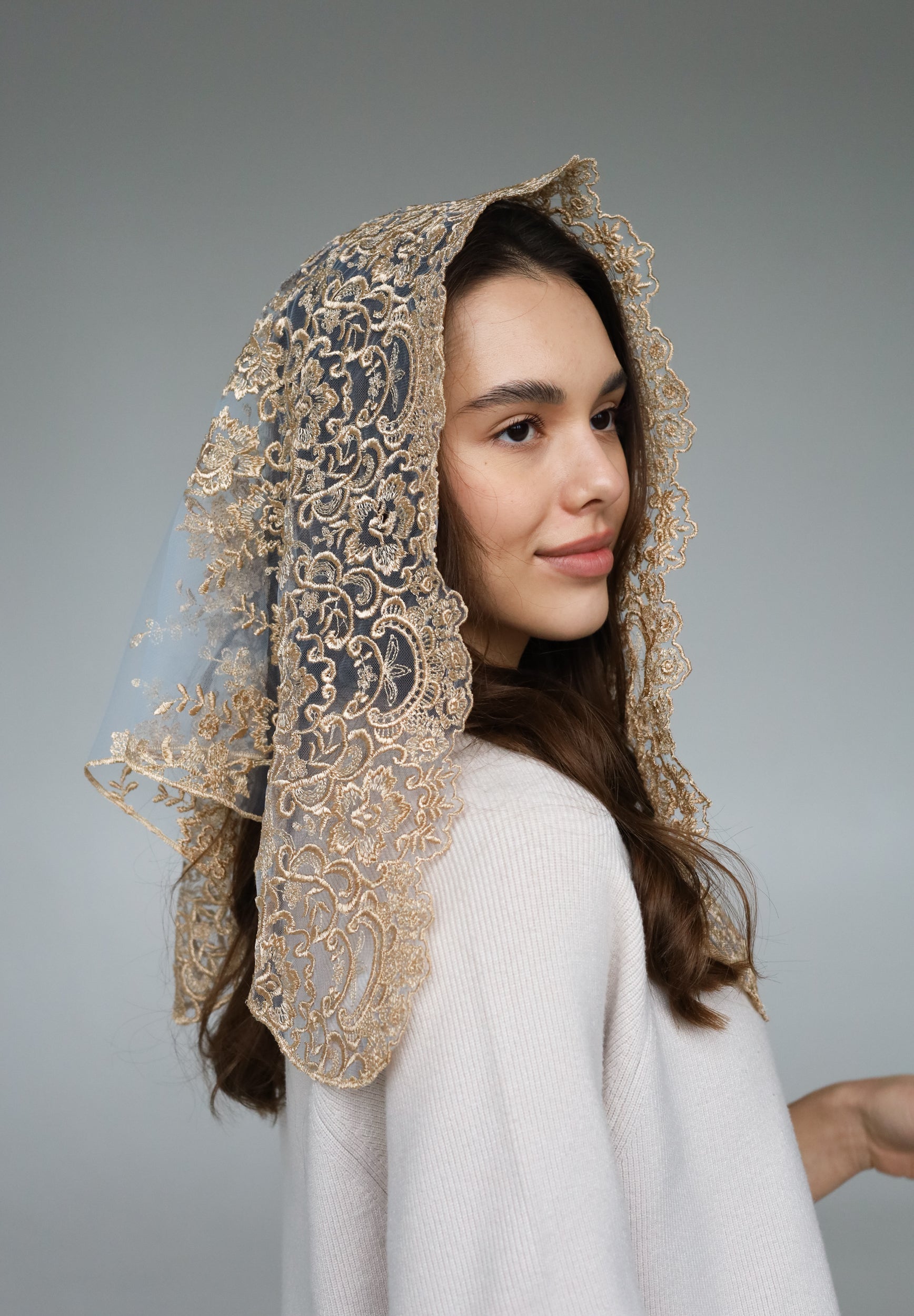 Gold Church Veil - MariaVeils
