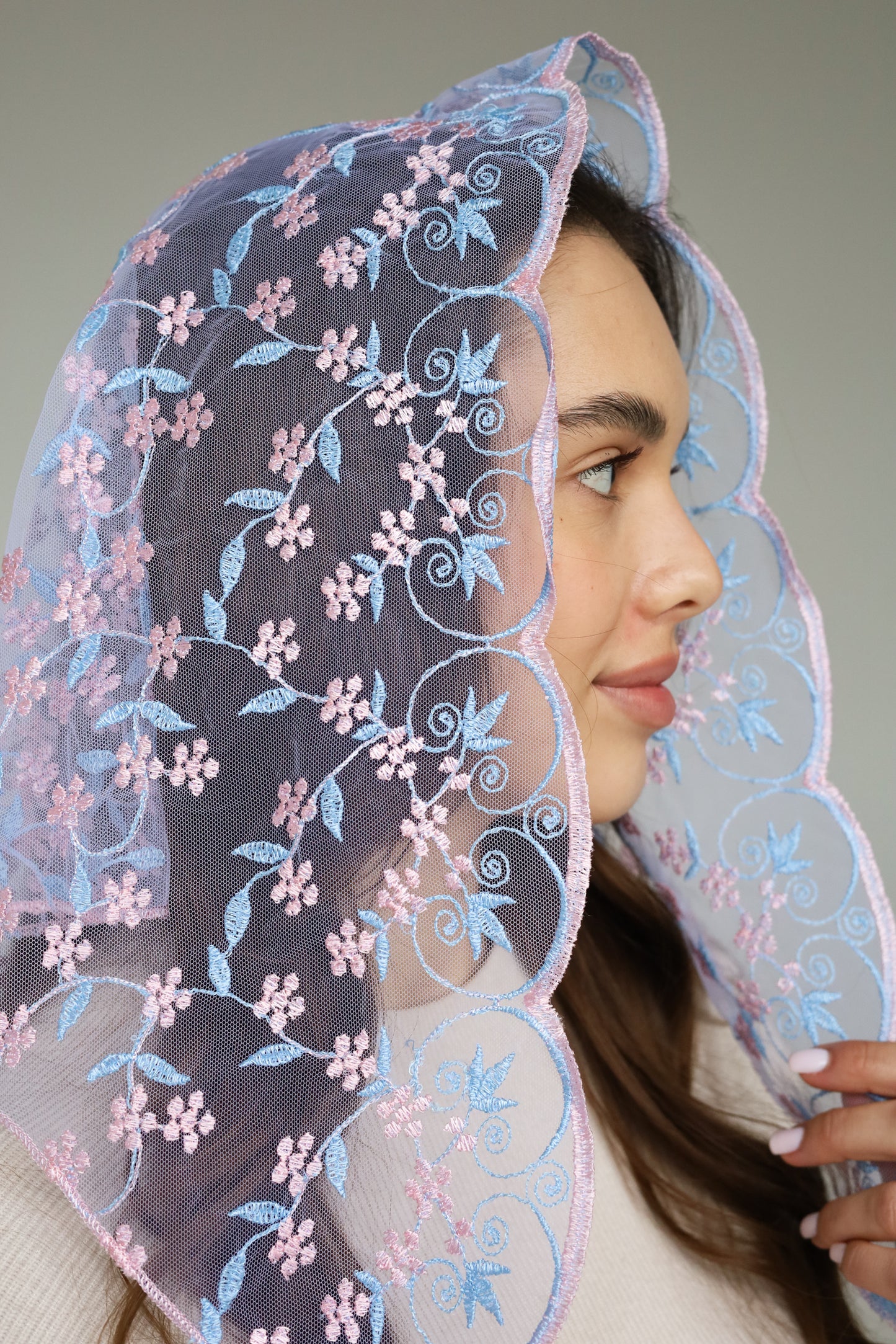 PINK & BLUE VEIL - MariaVeils