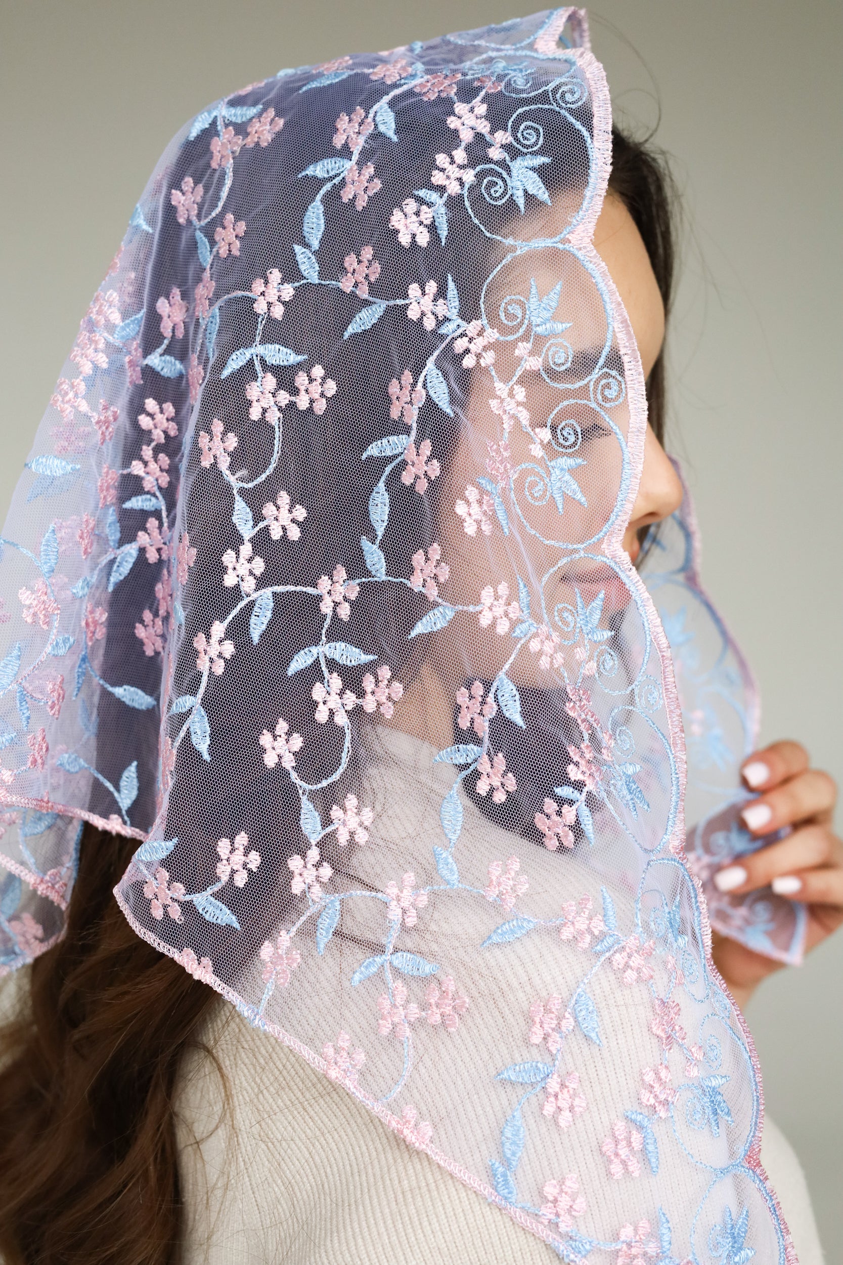 PINK & BLUE VEIL - MariaVeils