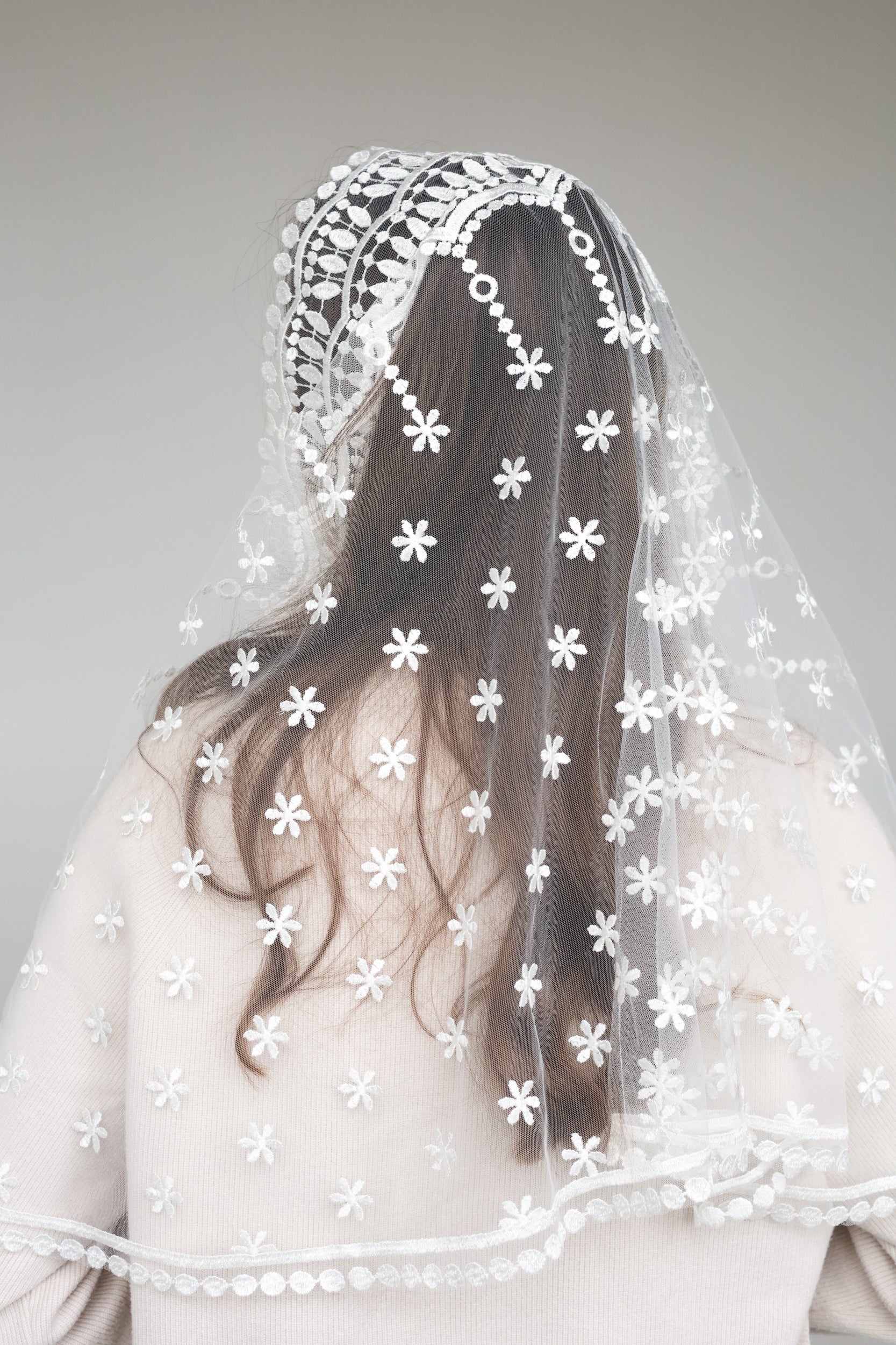 LONG IVORY MANTILLA - MariaVeils
