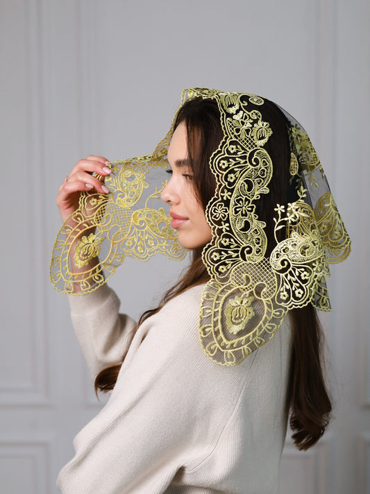 YELLOW TRIANGLE VEIL - MariaVeils
