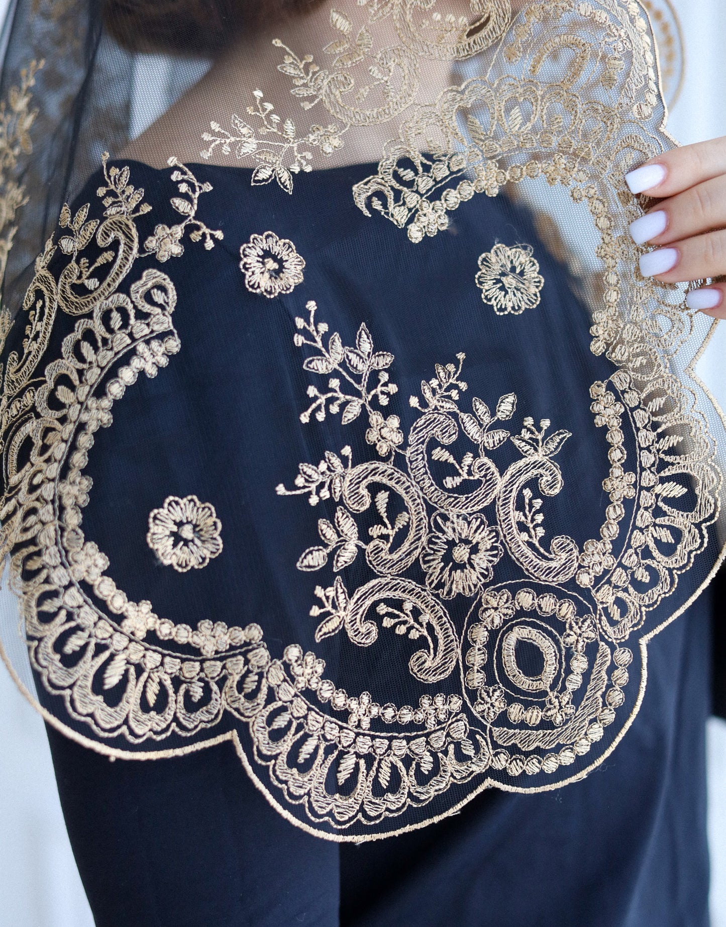 SHORT GOLD VEIL - MariaVeils