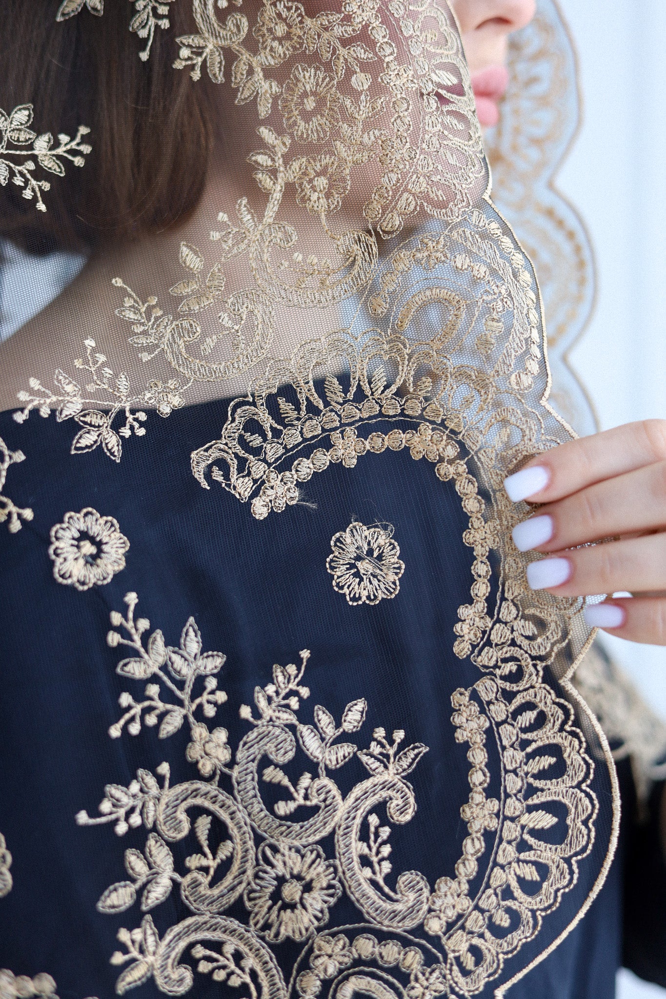 SHORT GOLD VEIL - MariaVeils