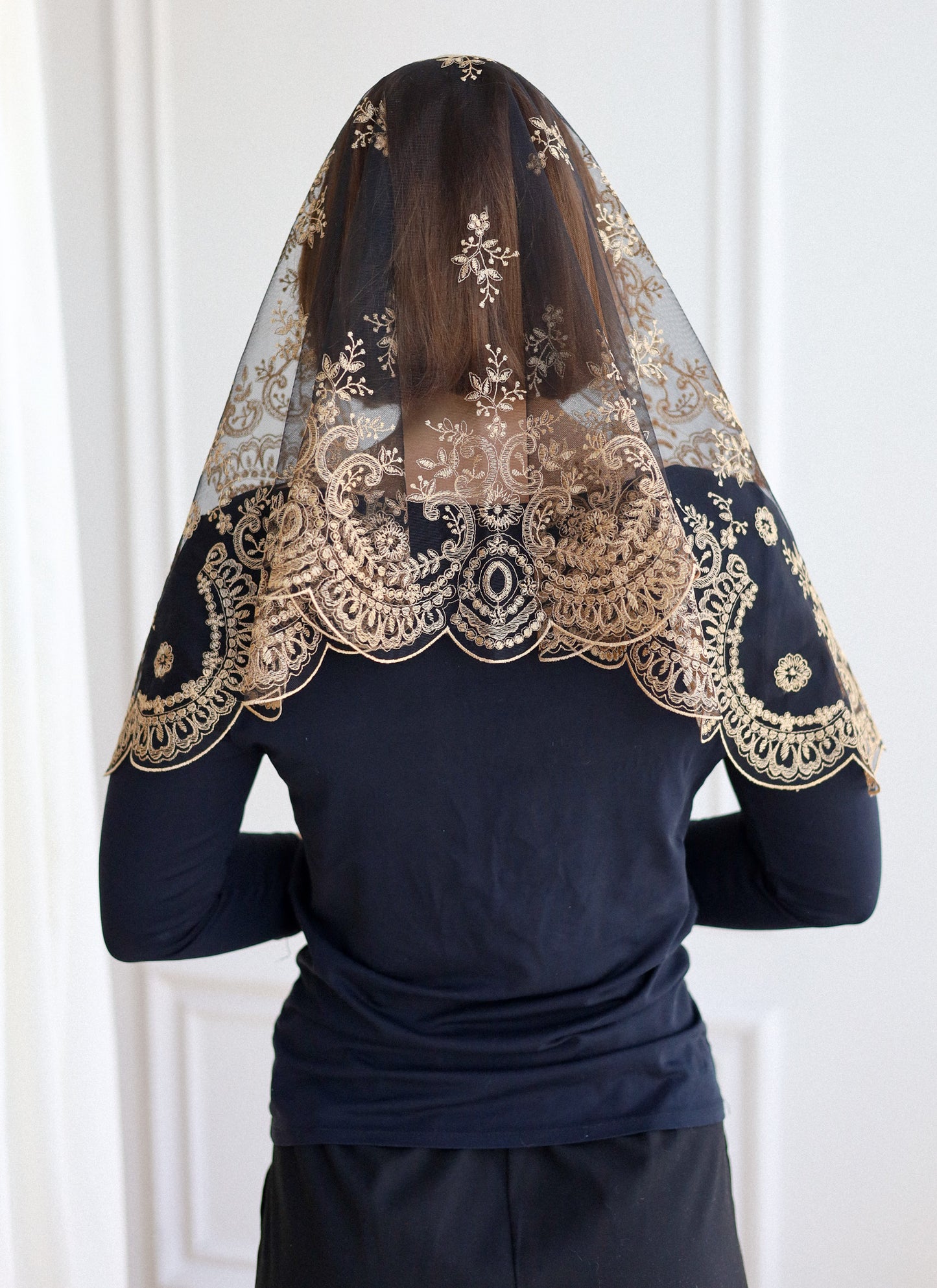 SHORT GOLD VEIL - MariaVeils