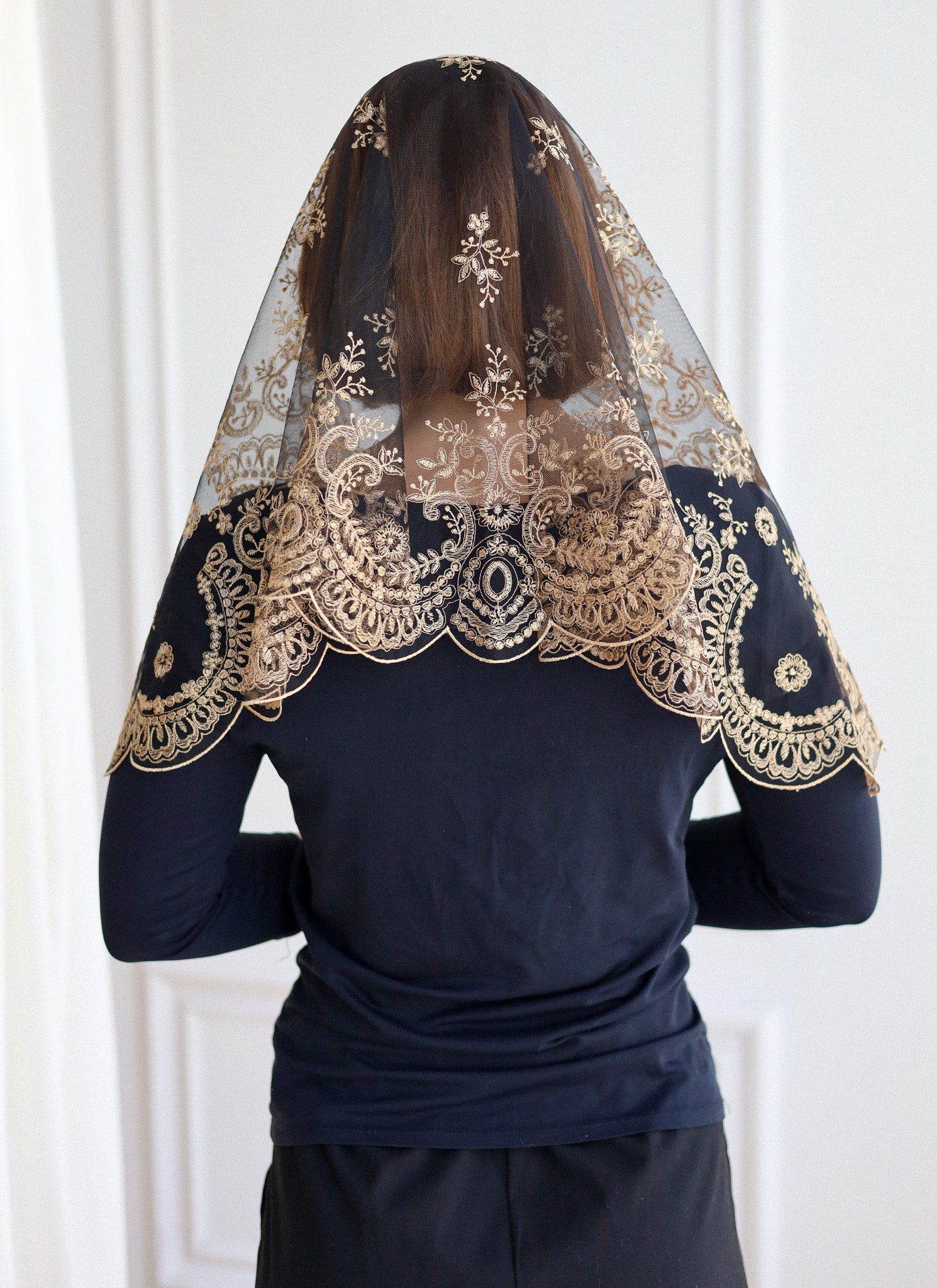 SHORT GOLD VEIL - MariaVeils