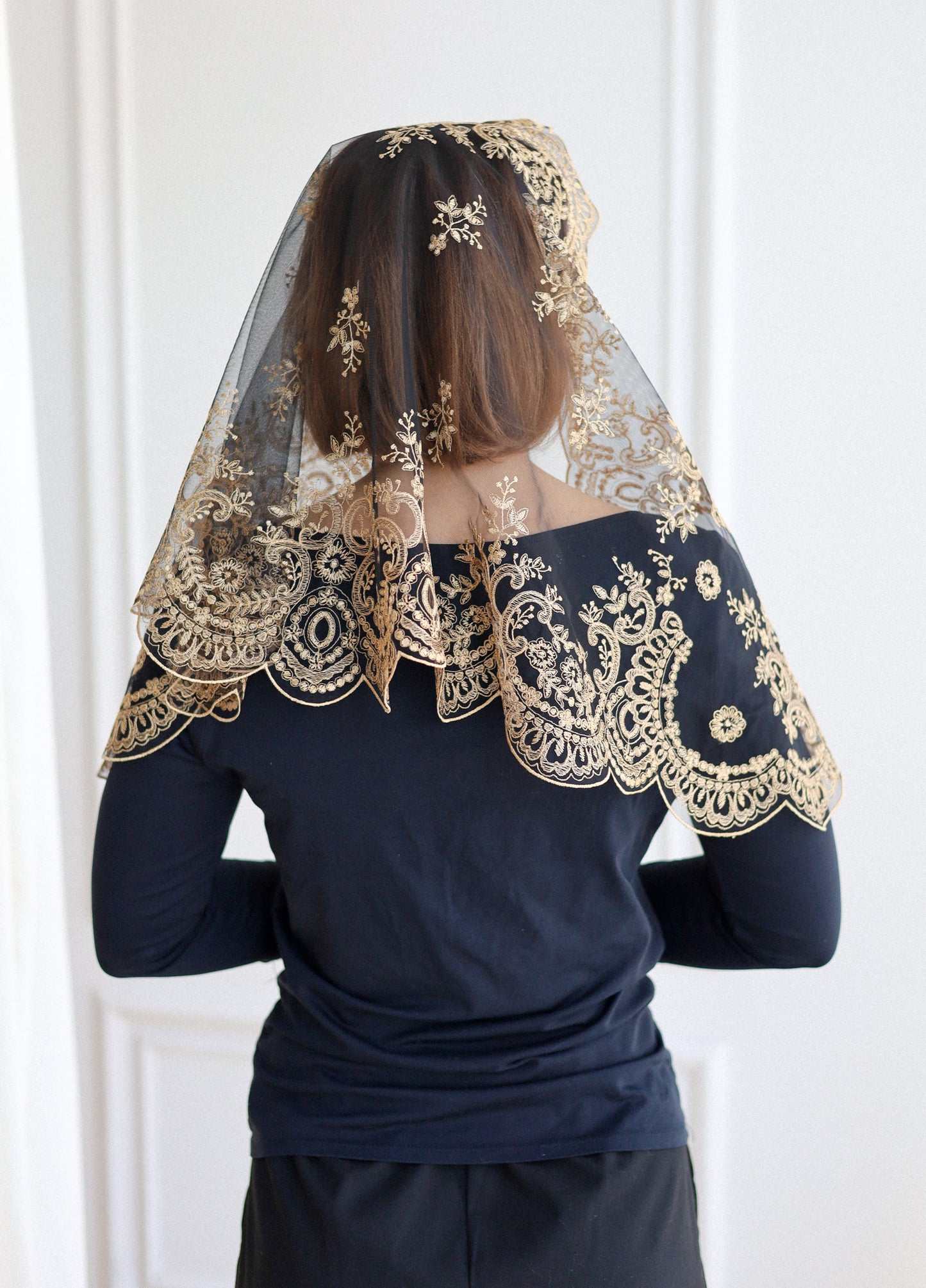 SHORT GOLD VEIL - MariaVeils