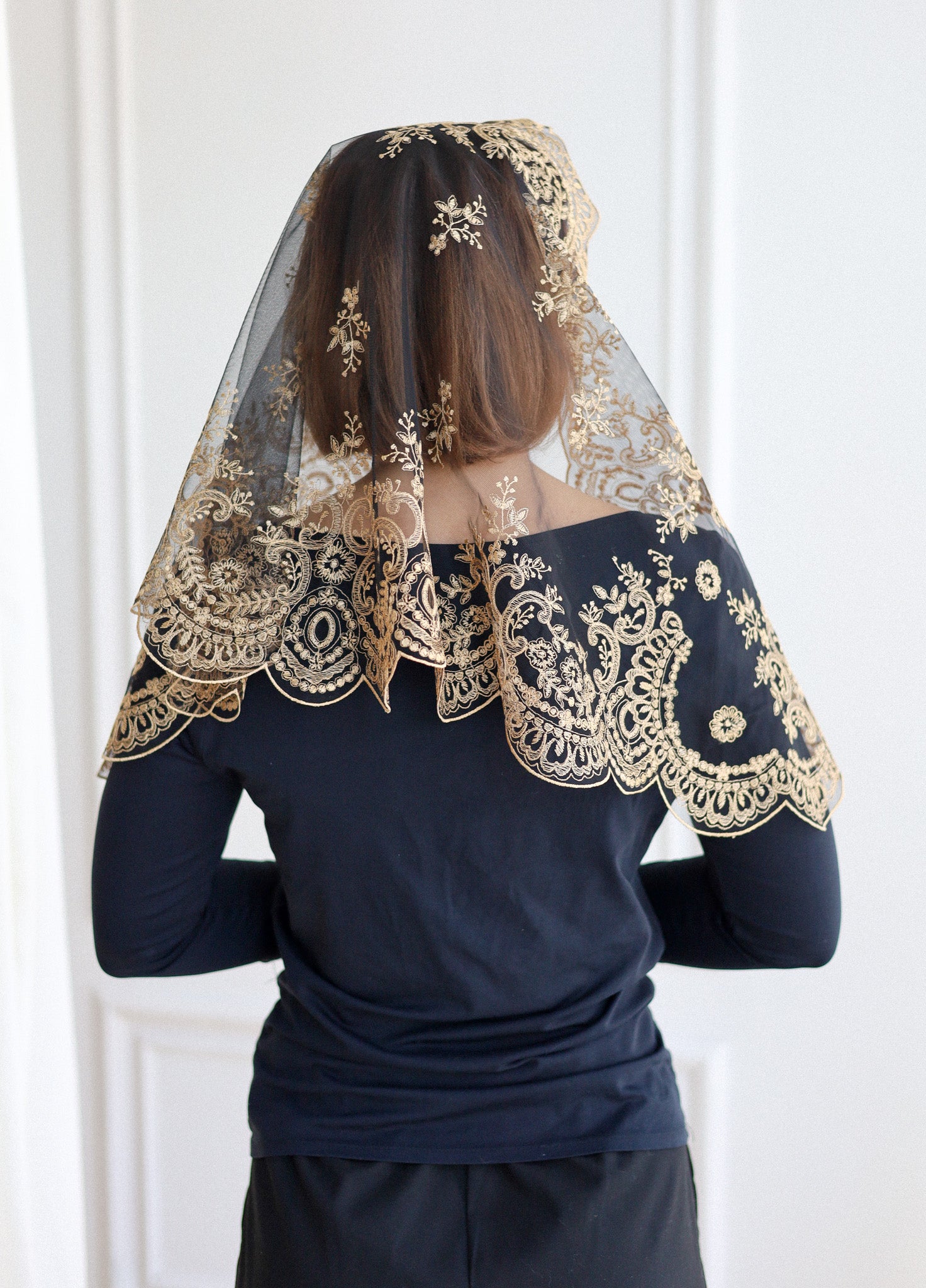 SHORT GOLD VEIL - MariaVeils