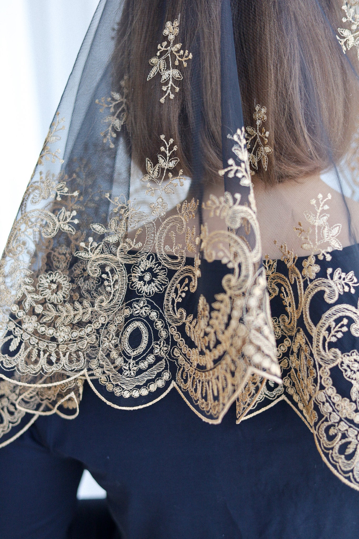 SHORT GOLD VEIL - MariaVeils