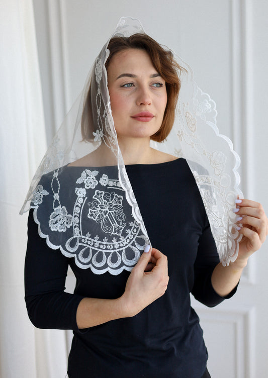 SHORT WHITE VEIL - MariaVeils
