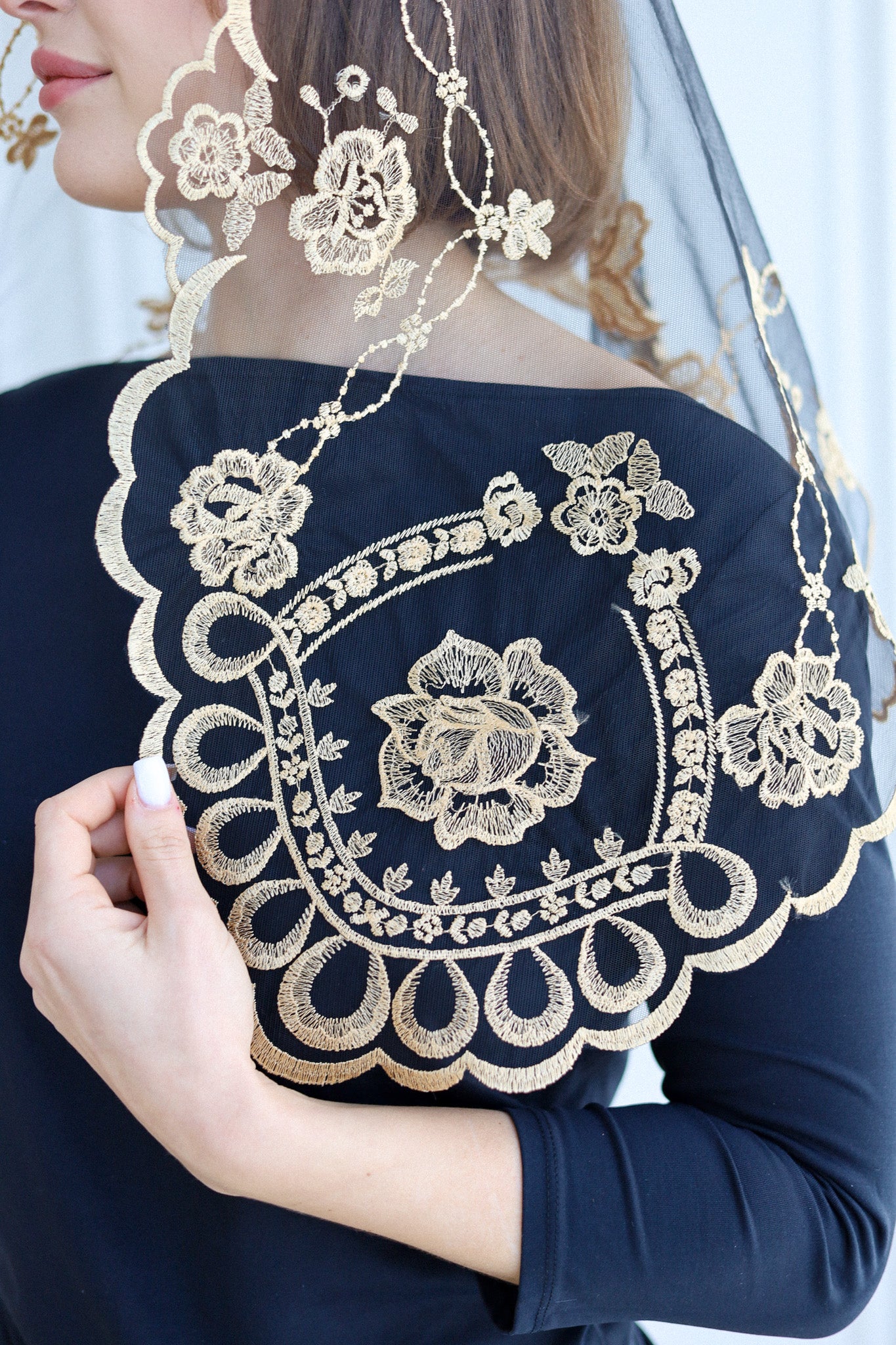 SHORT GOLD VEIL - MariaVeils