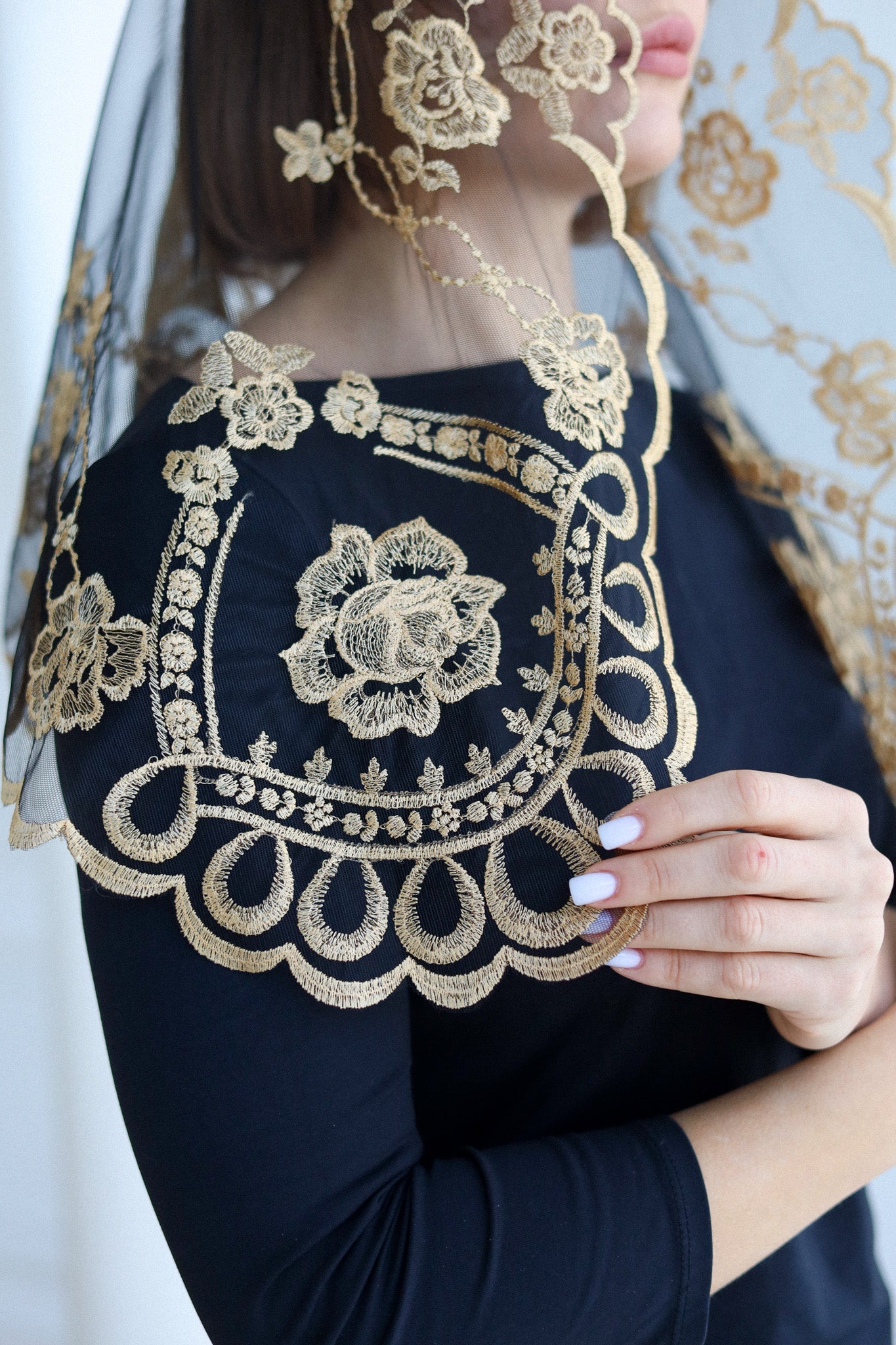 SHORT GOLD VEIL - MariaVeils