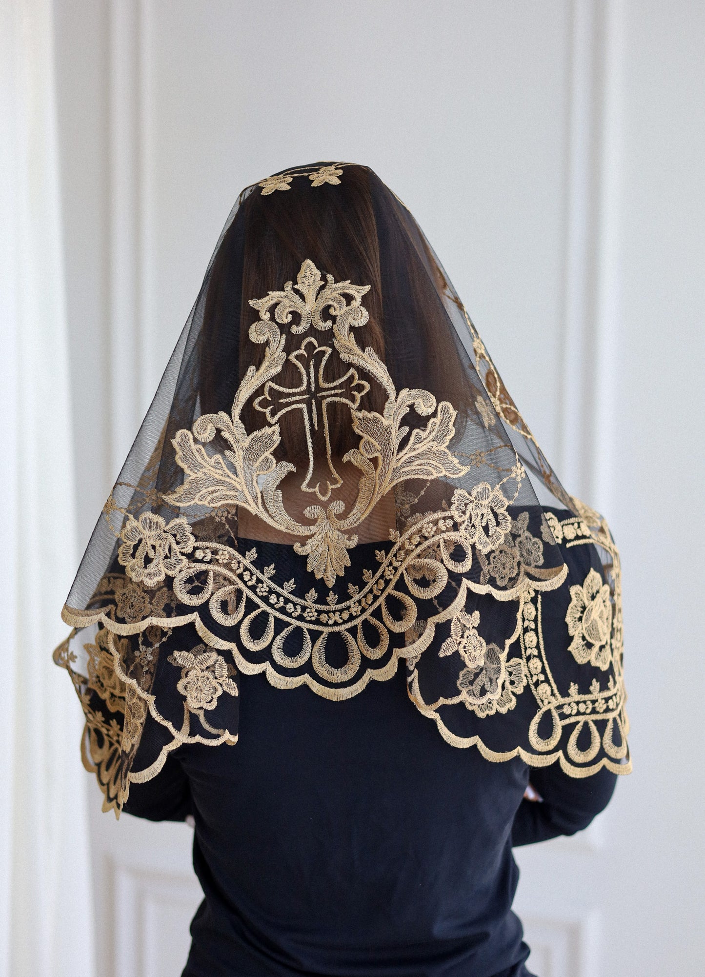 SHORT GOLD VEIL - MariaVeils
