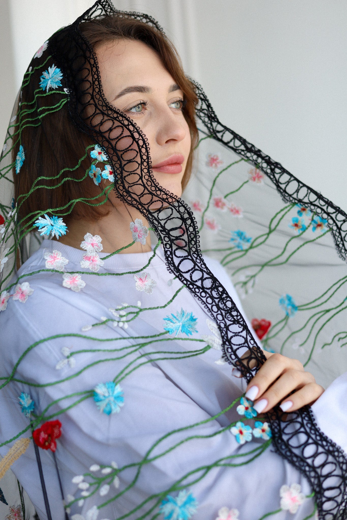 EXTRA LONG BLACK VEIL - MariaVeils