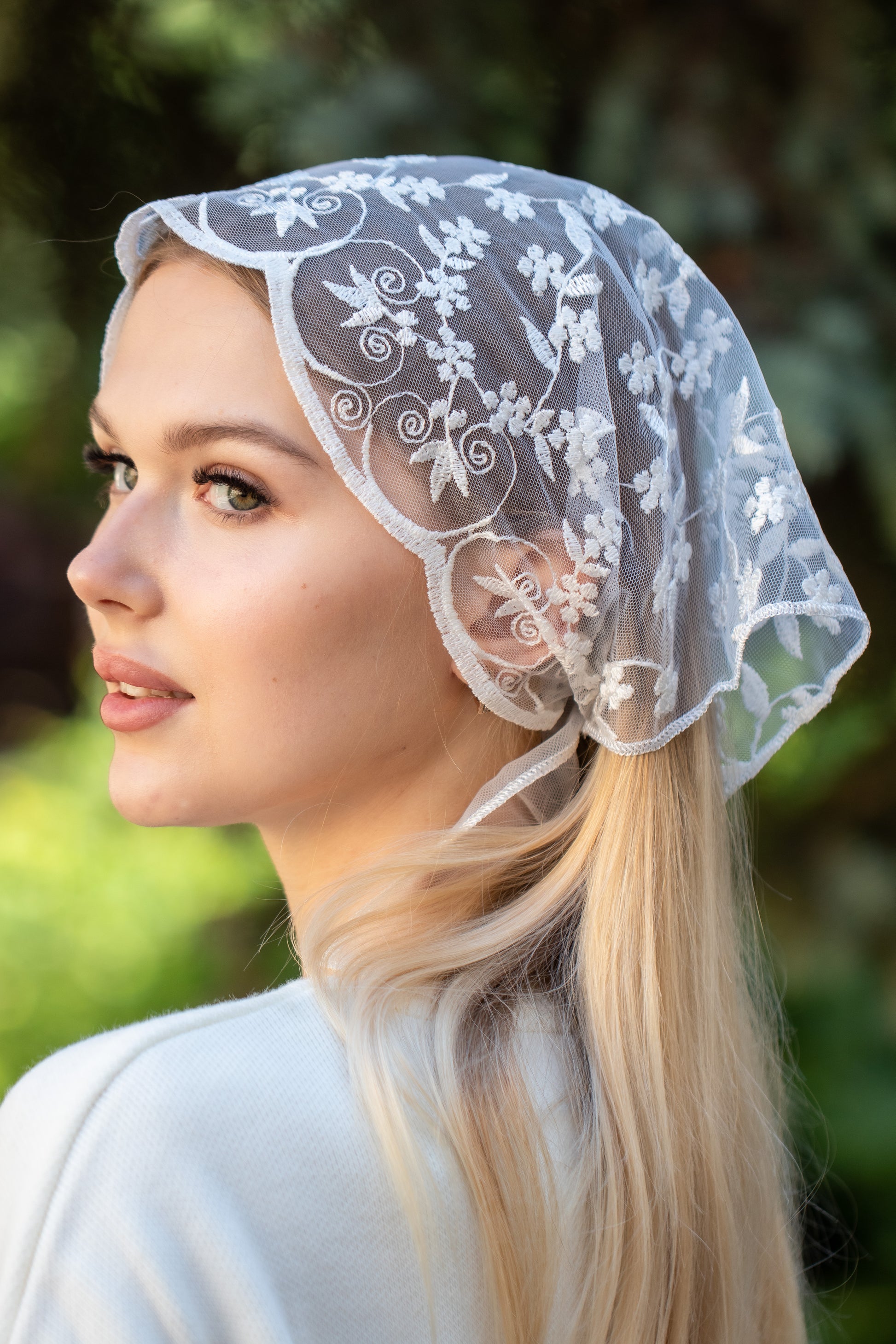 LACE IVORYHEADBAND - MariaVeils