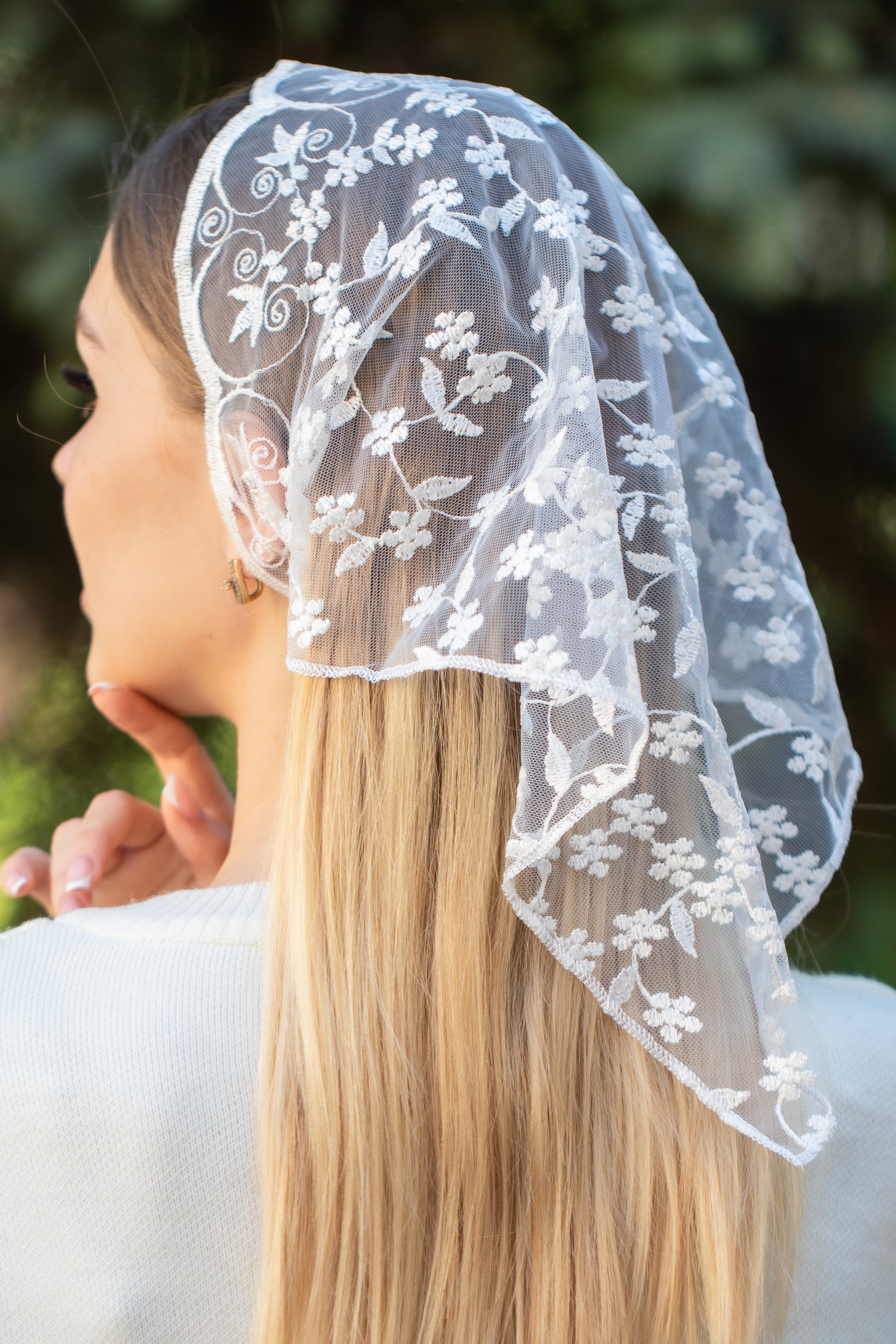 LACE IVORYHEADBAND - MariaVeils