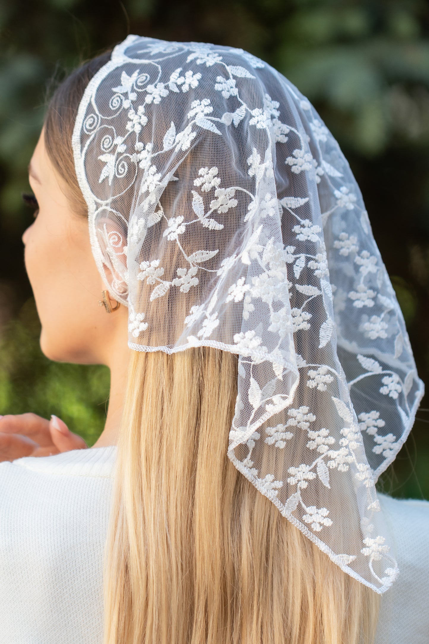LACE IVORYHEADBAND - MariaVeils