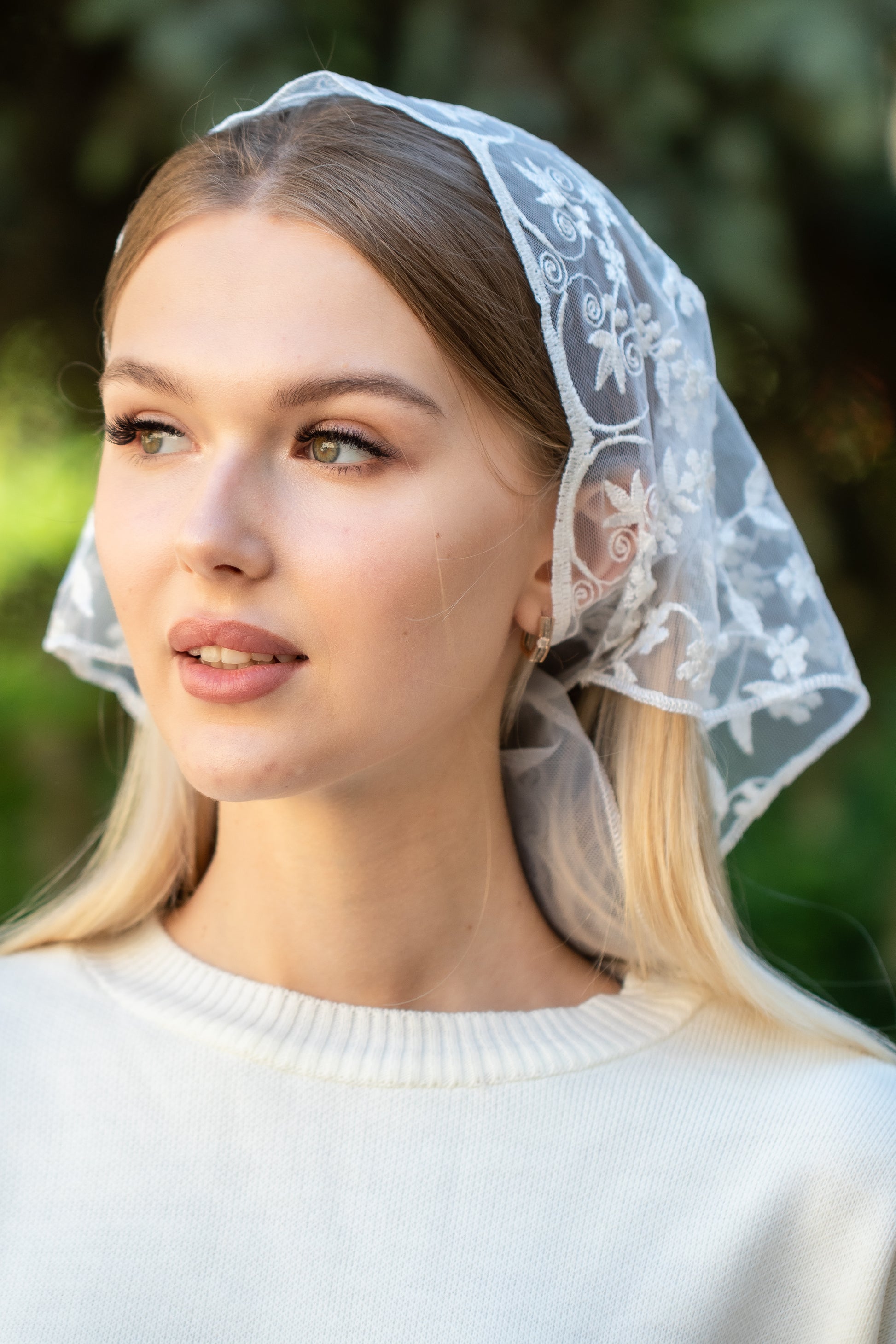 LACE IVORYHEADBAND - MariaVeils