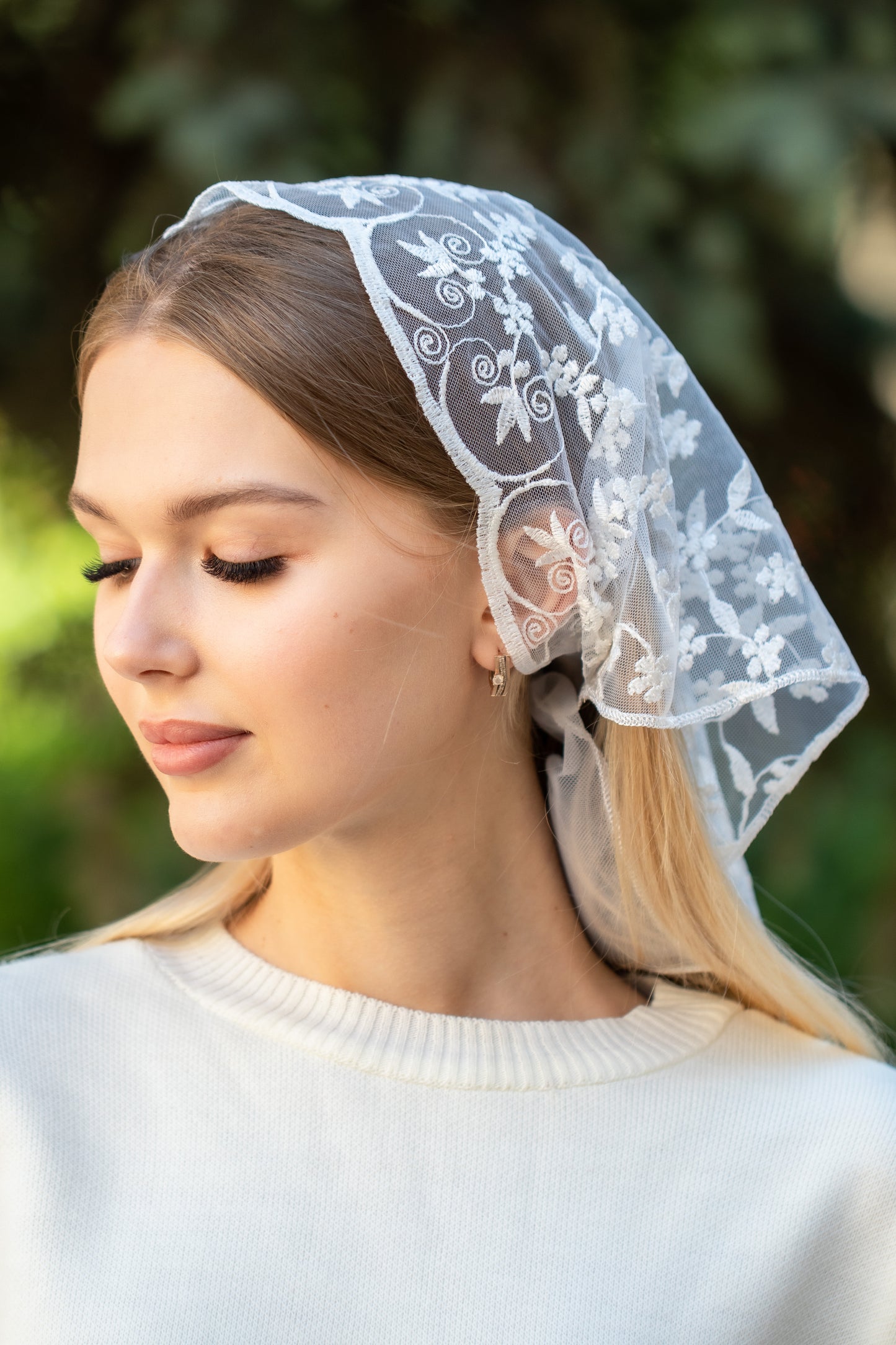 LACE IVORYHEADBAND - MariaVeils