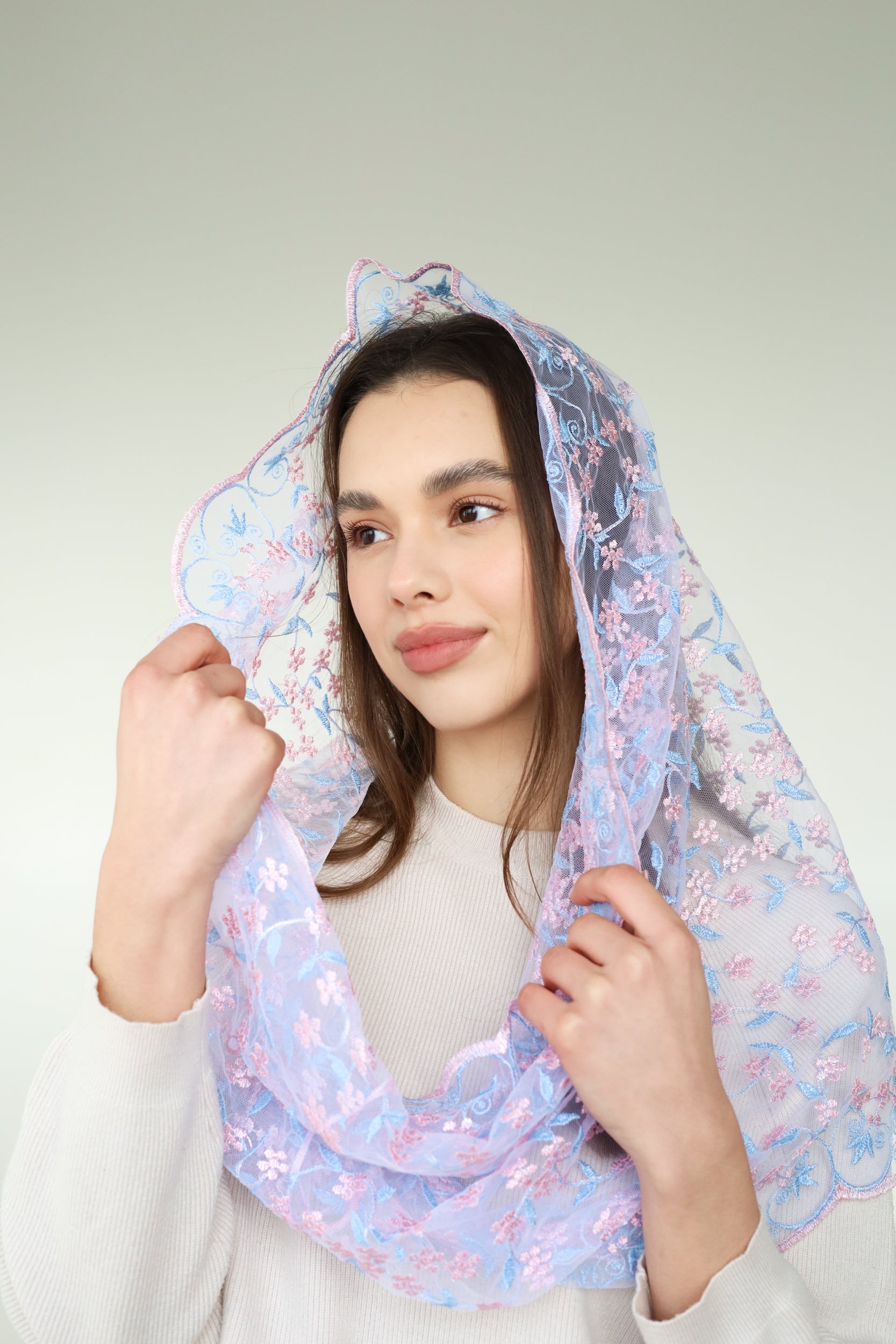 PINK & BLUE INFINITY VEIL - MariaVeils