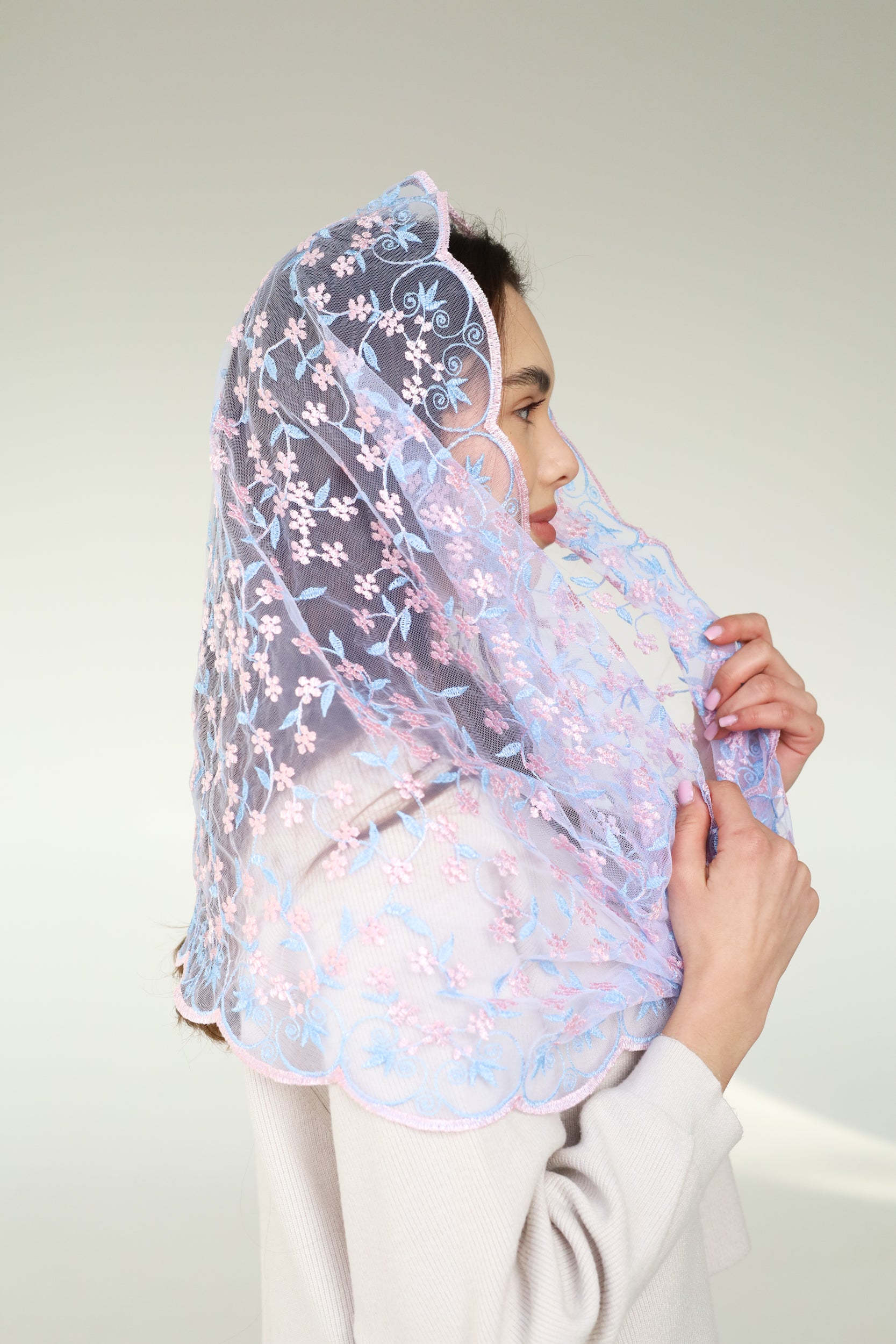 PINK & BLUE INFINITY VEIL - MariaVeils