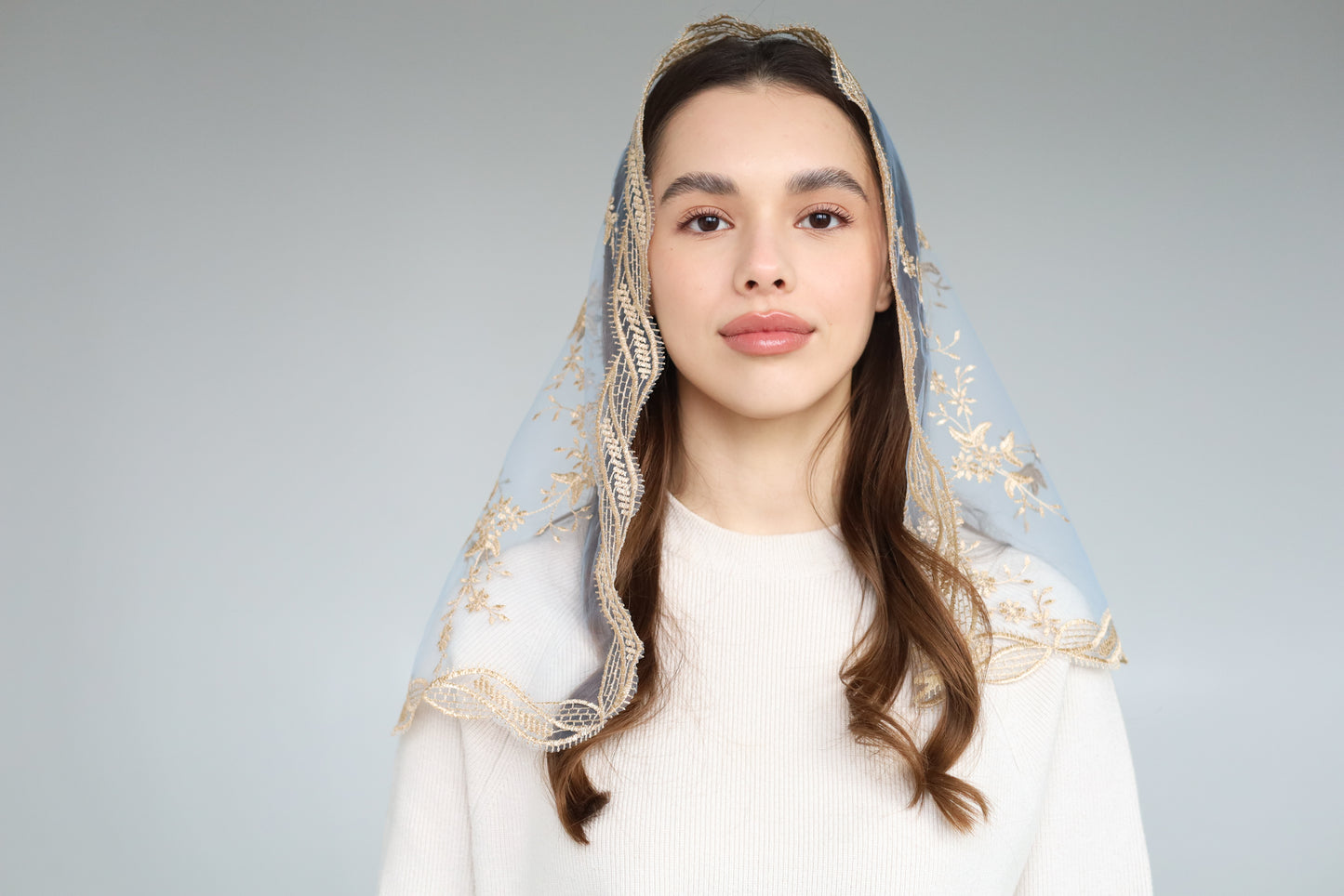GOLD & BLUE VEIL - MariaVeils