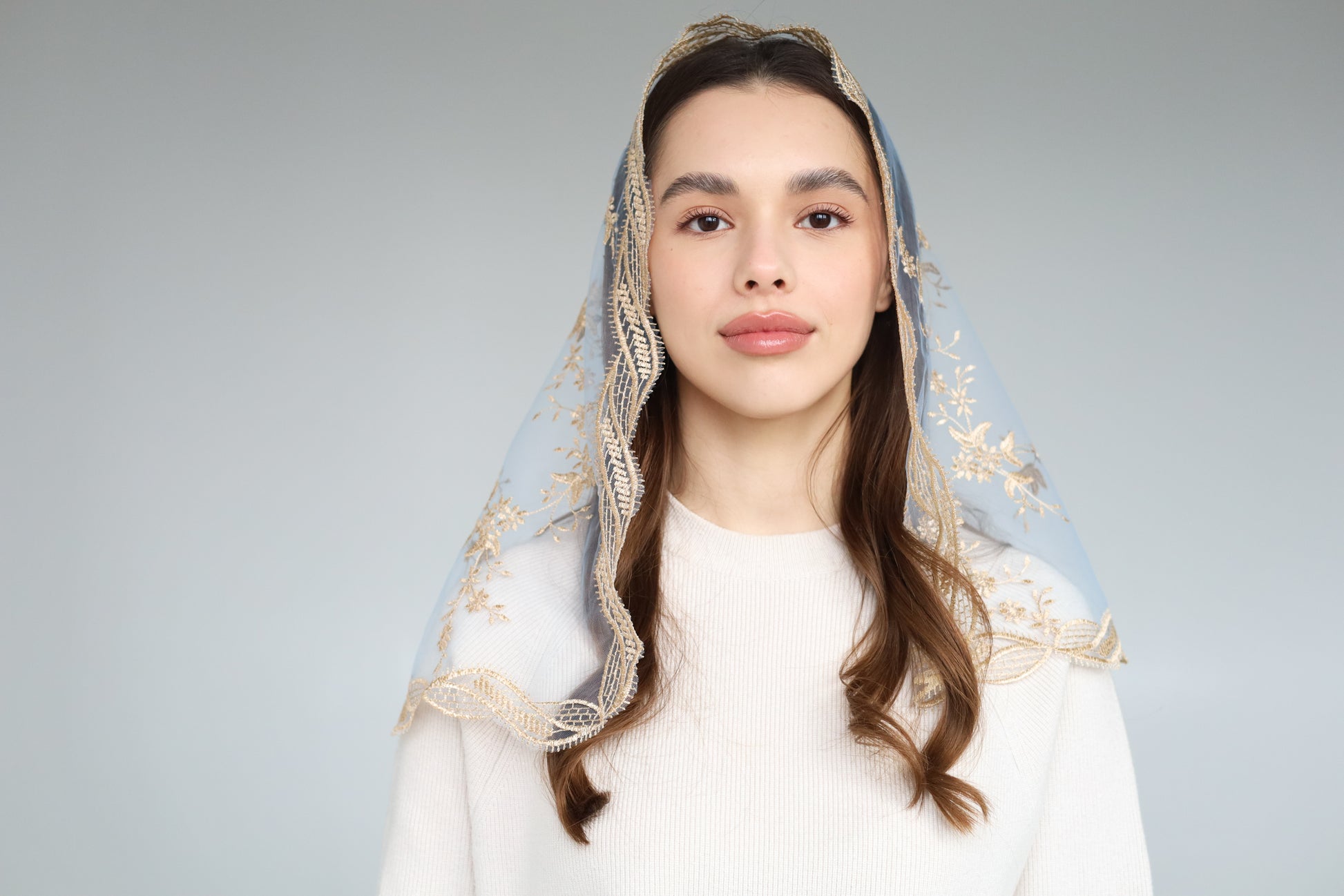 GOLD & BLUE VEIL - MariaVeils