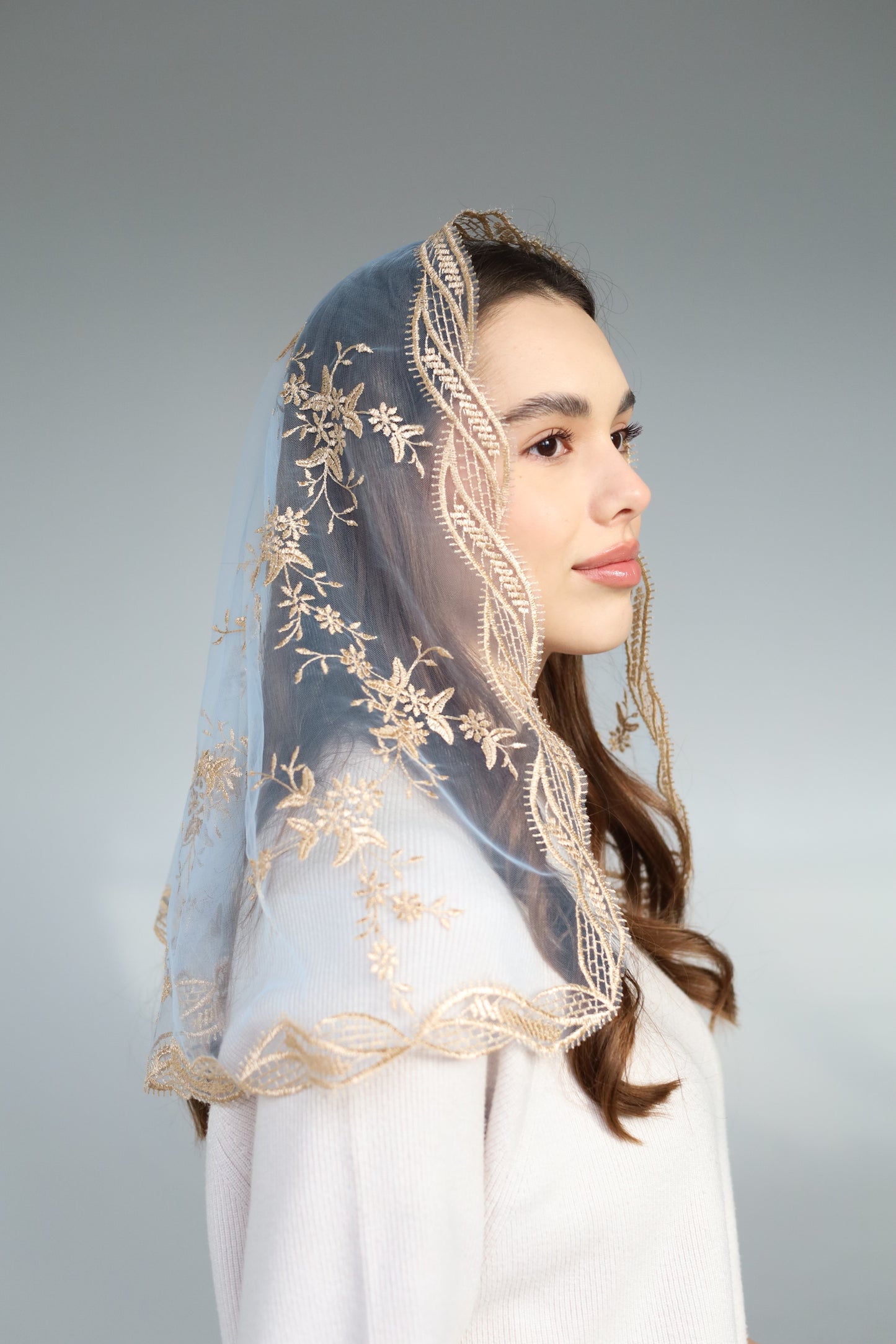 GOLD & BLUE VEIL - MariaVeils