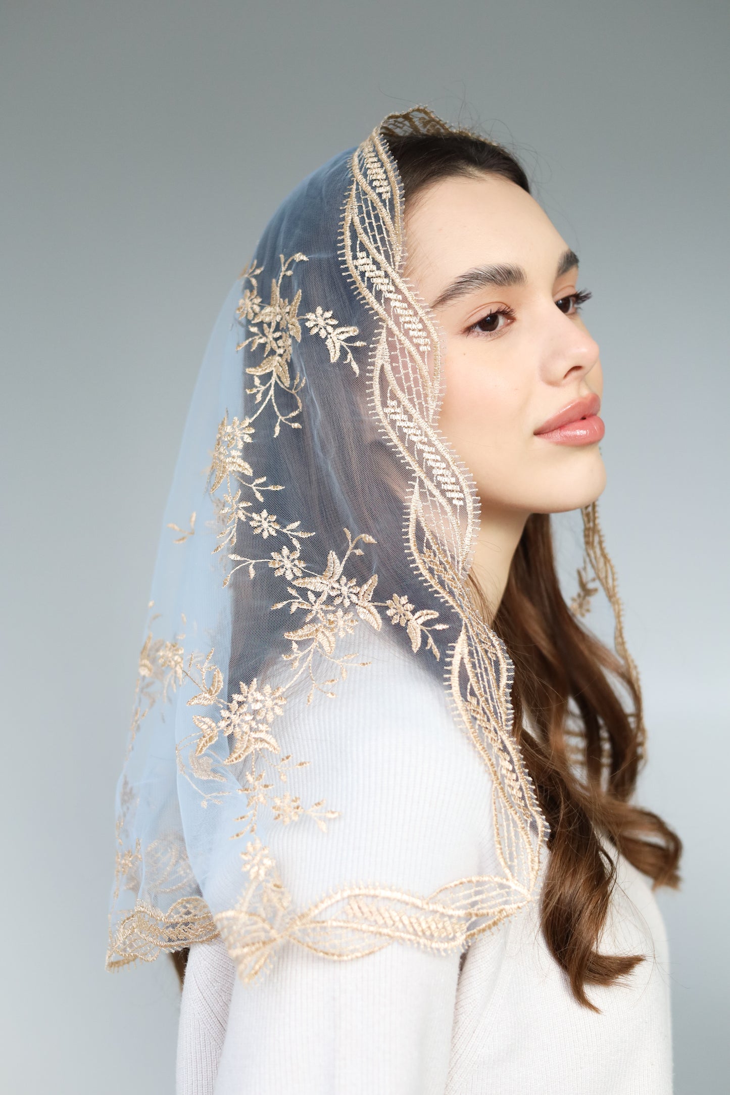 GOLD & BLUE VEIL - MariaVeils