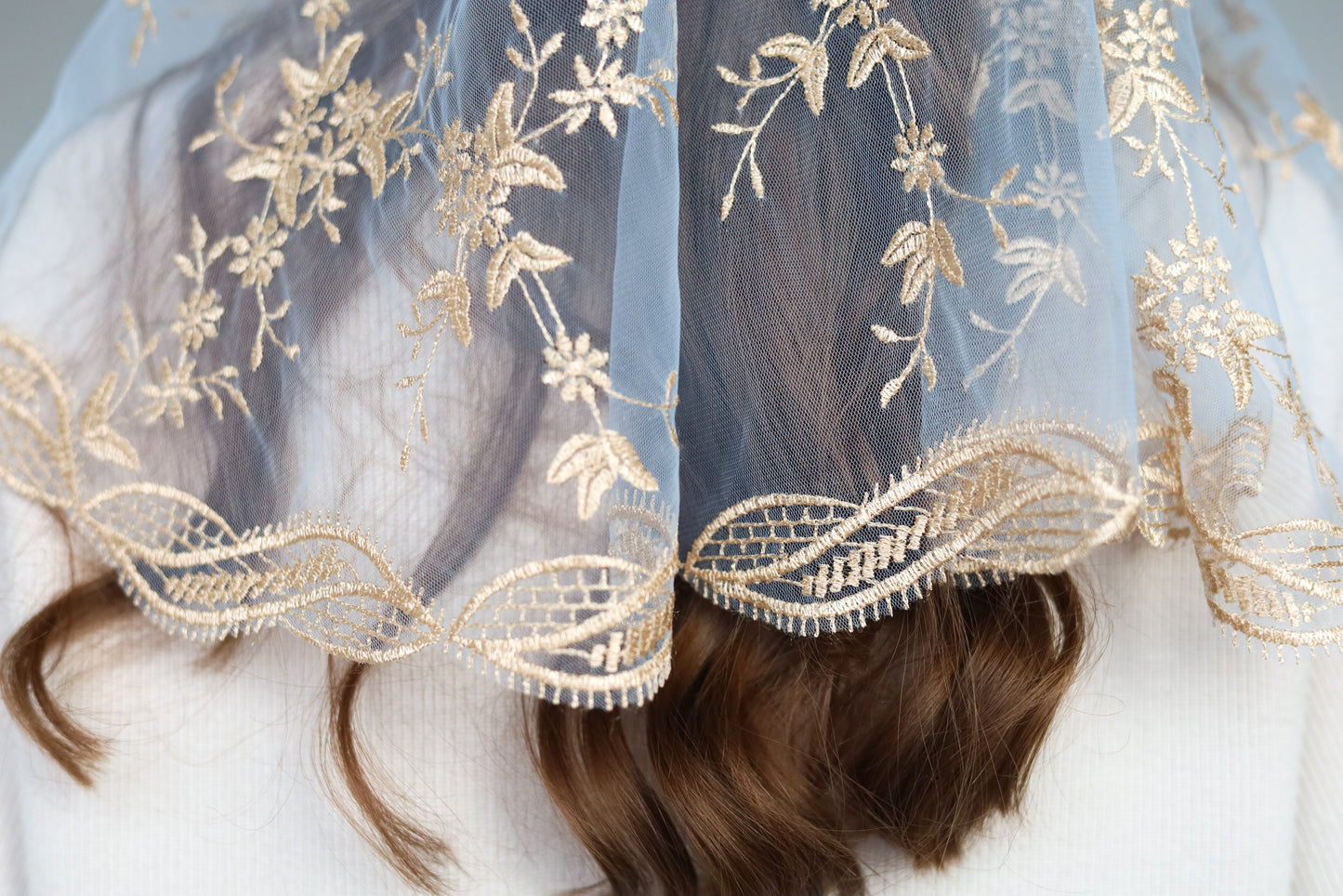 GOLD & BLUE VEIL - MariaVeils