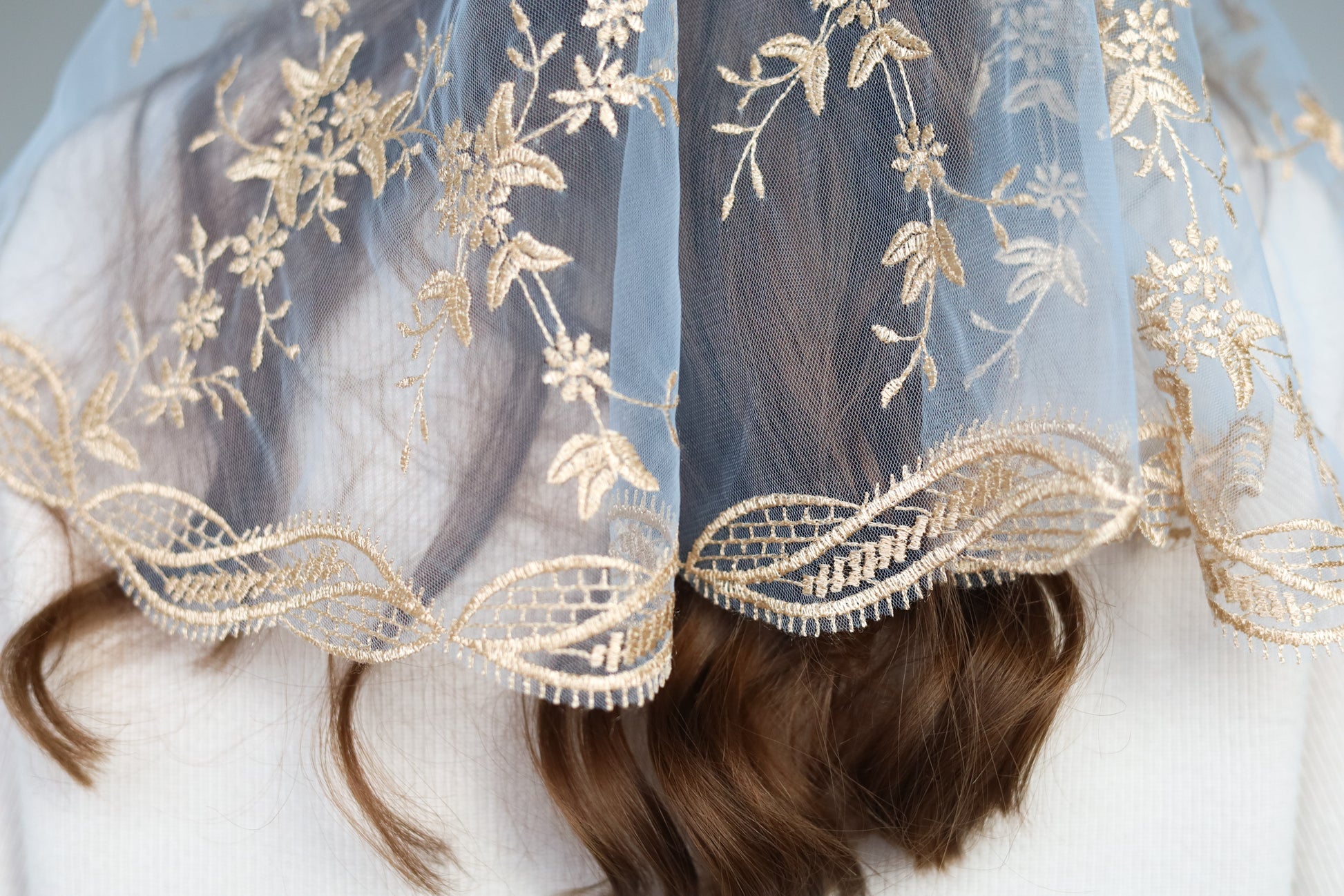 GOLD & BLUE VEIL - MariaVeils