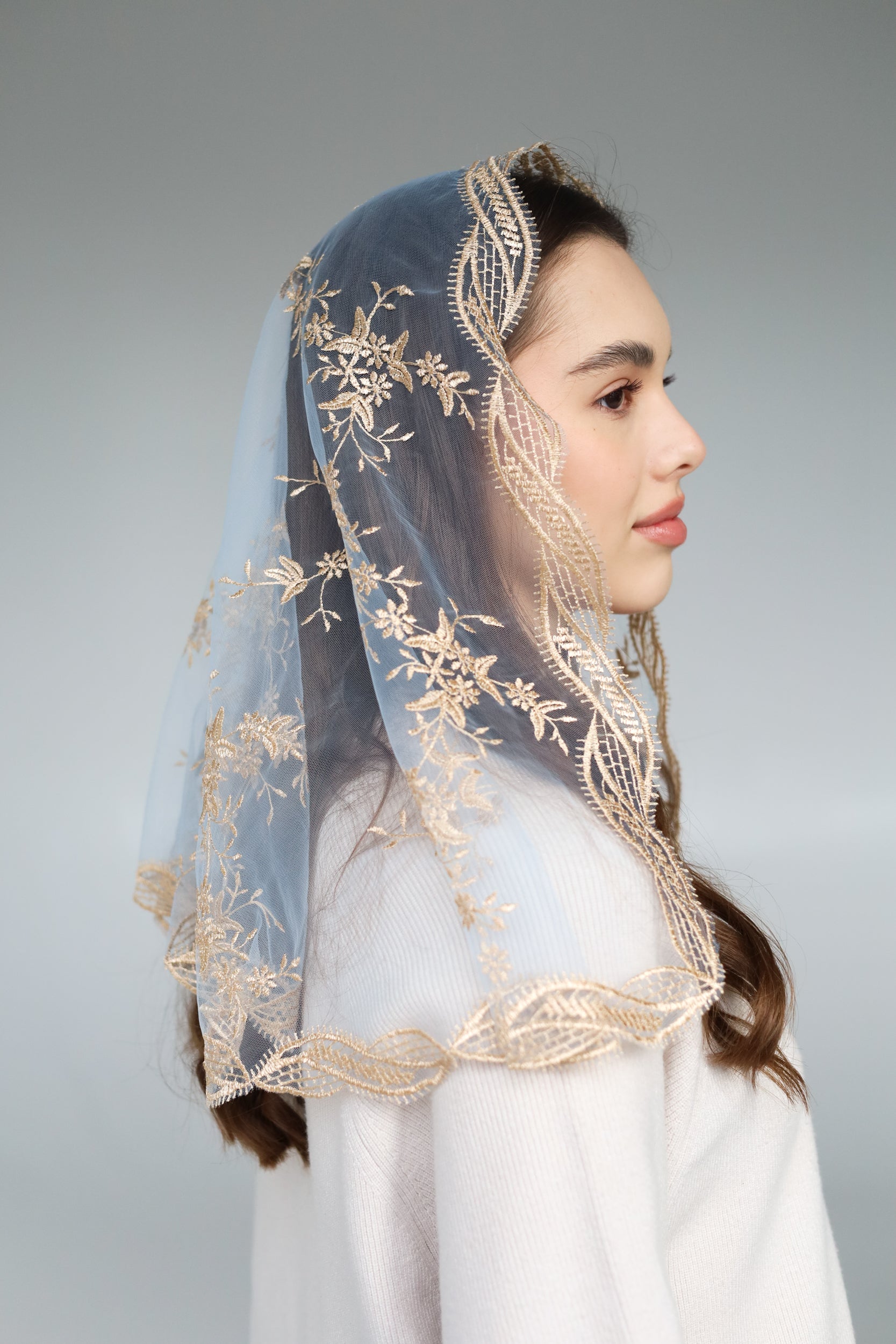 GOLD & BLUE VEIL - MariaVeils