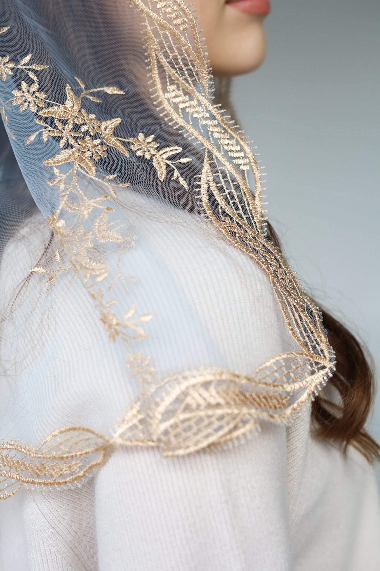 GOLD & BLUE VEIL - MariaVeils