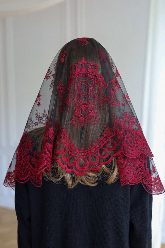 NEW! BURGUNDY VEIL - MariaVeils