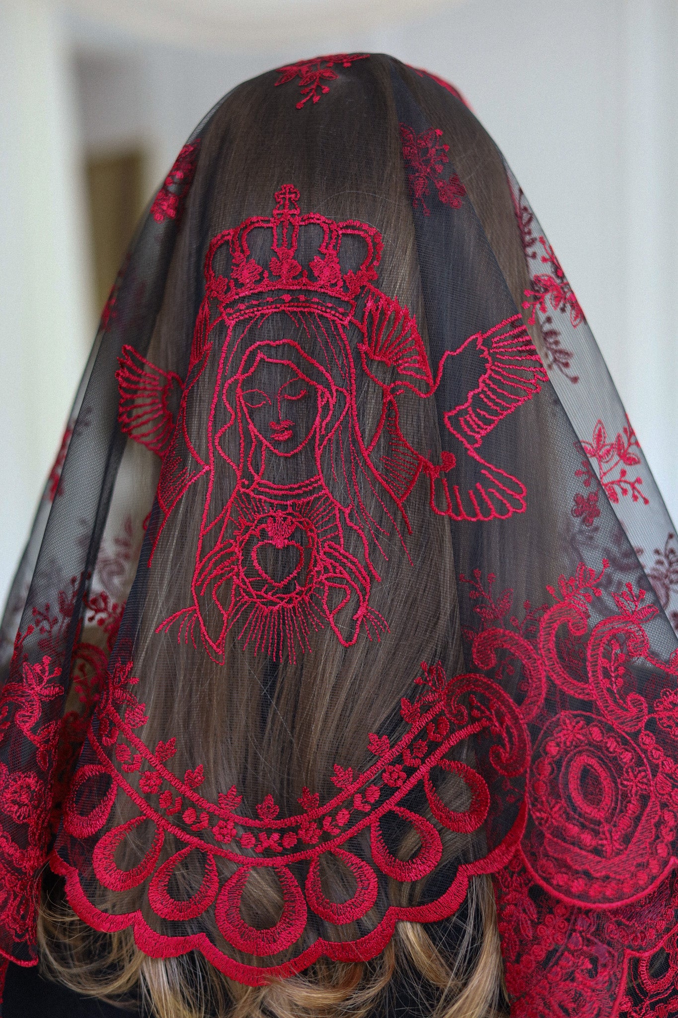 NEW! BURGUNDY VEIL