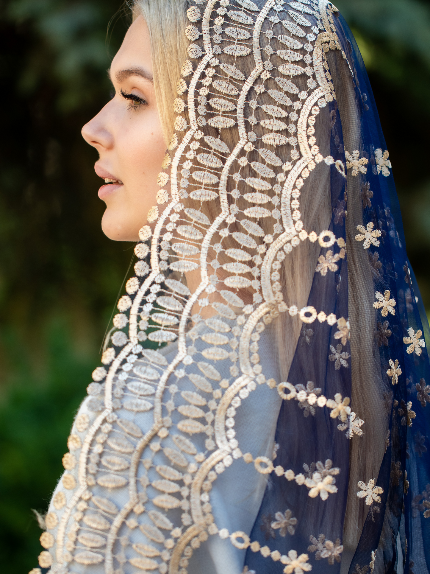 NEW!! Gold chapel veil - MariaVeils