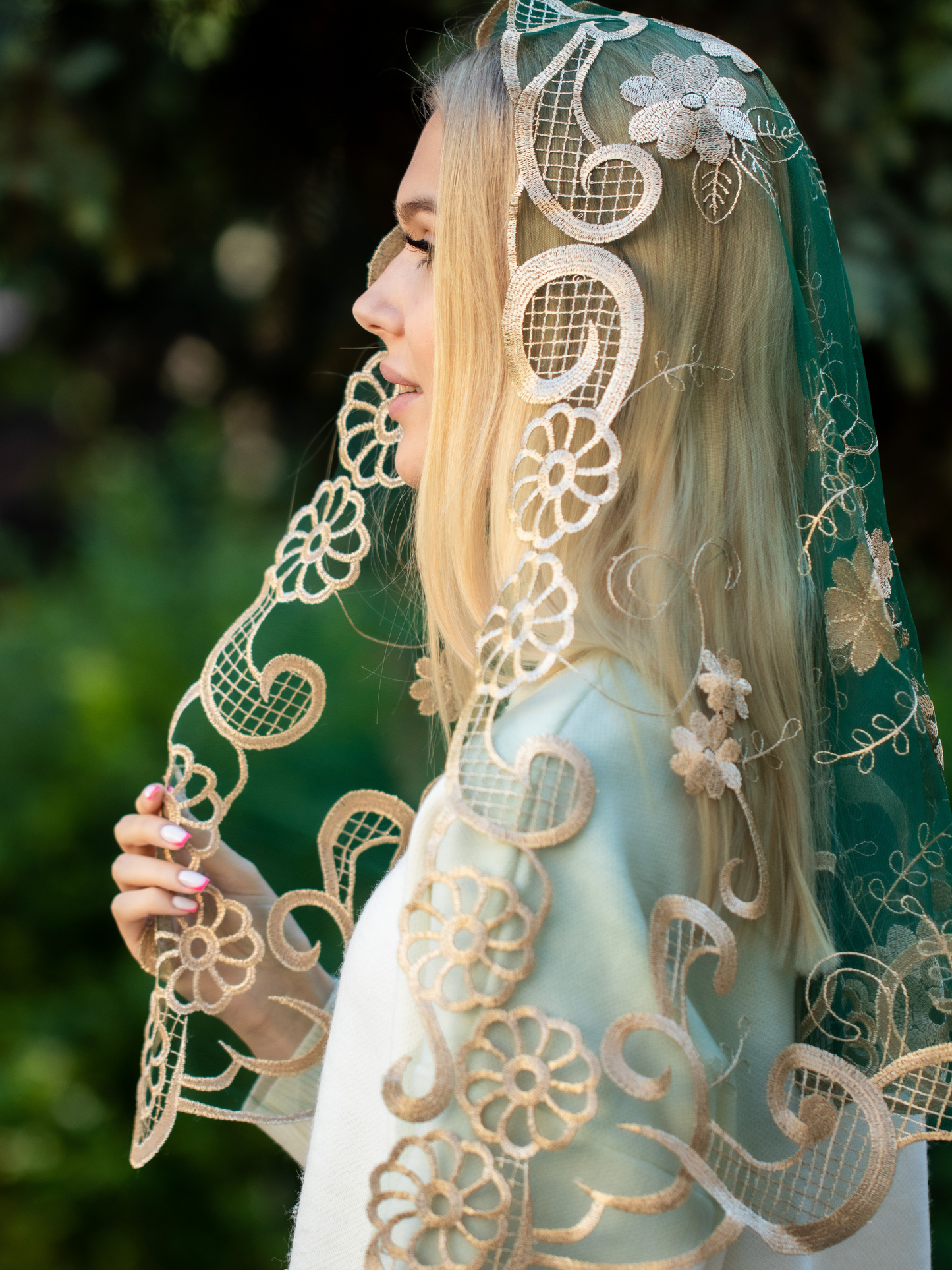 NEW!! Gold Chapel Veil - MariaVeils