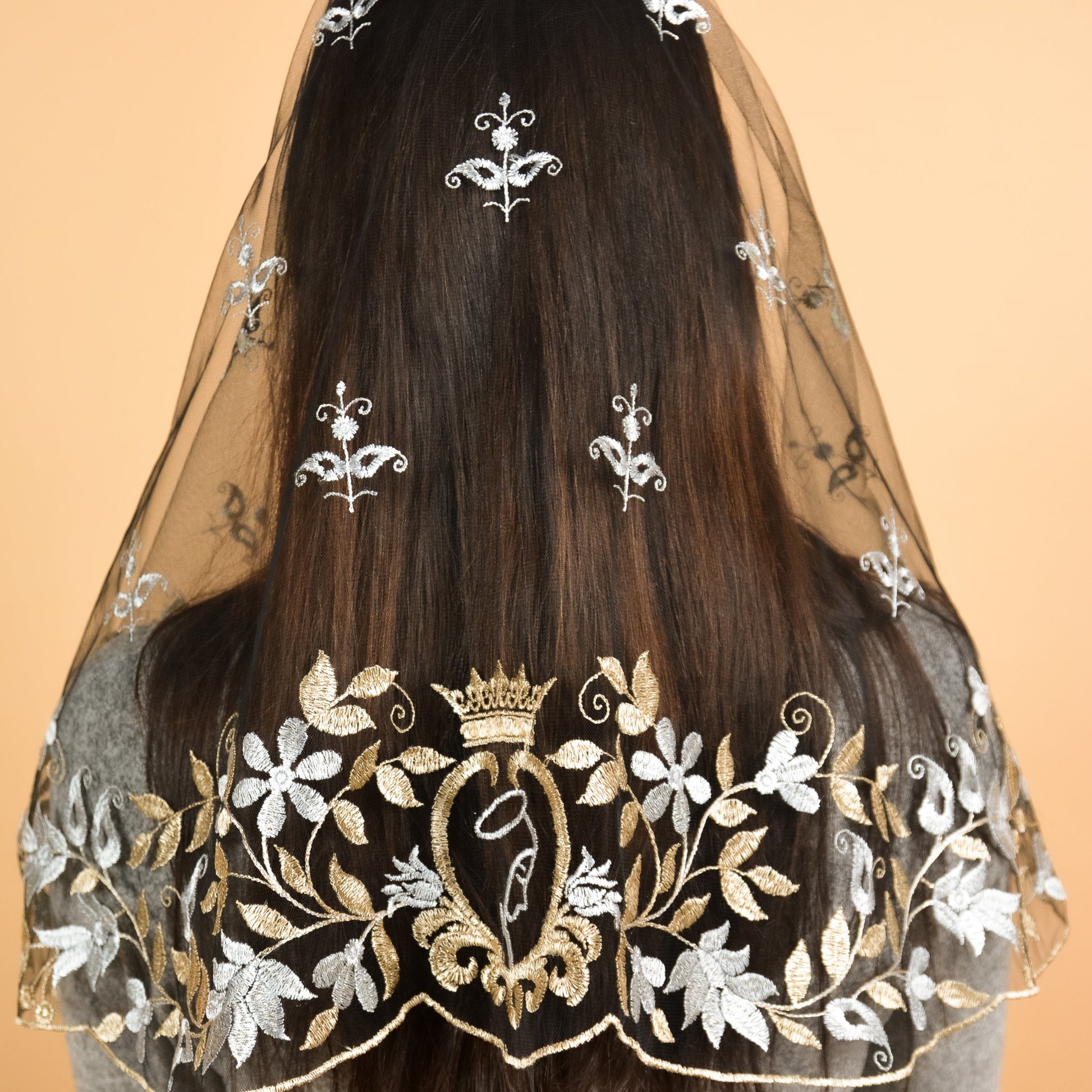 GOLD & SILVER LONG VEIL - MariaVeils