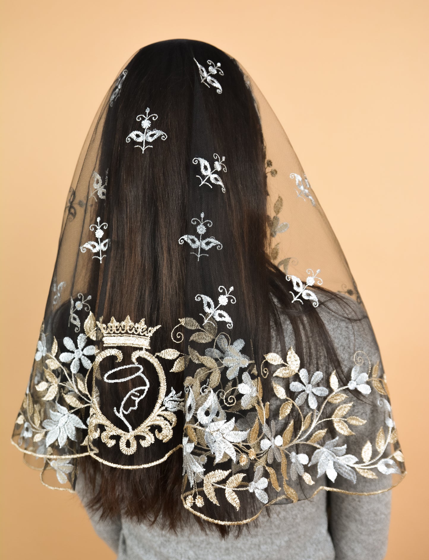 GOLD & SILVER LONG VEIL - MariaVeils