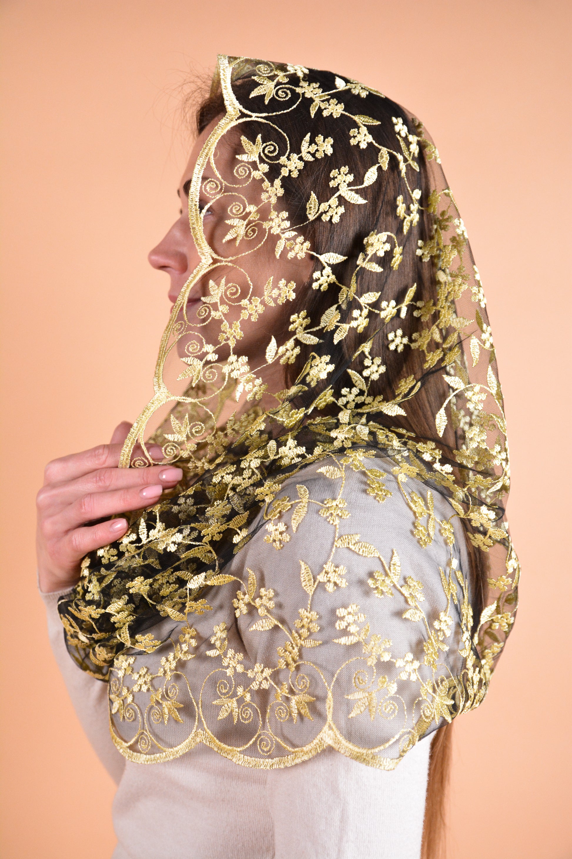 NEW!! Yellow Infinity Mantilla - MariaVeils