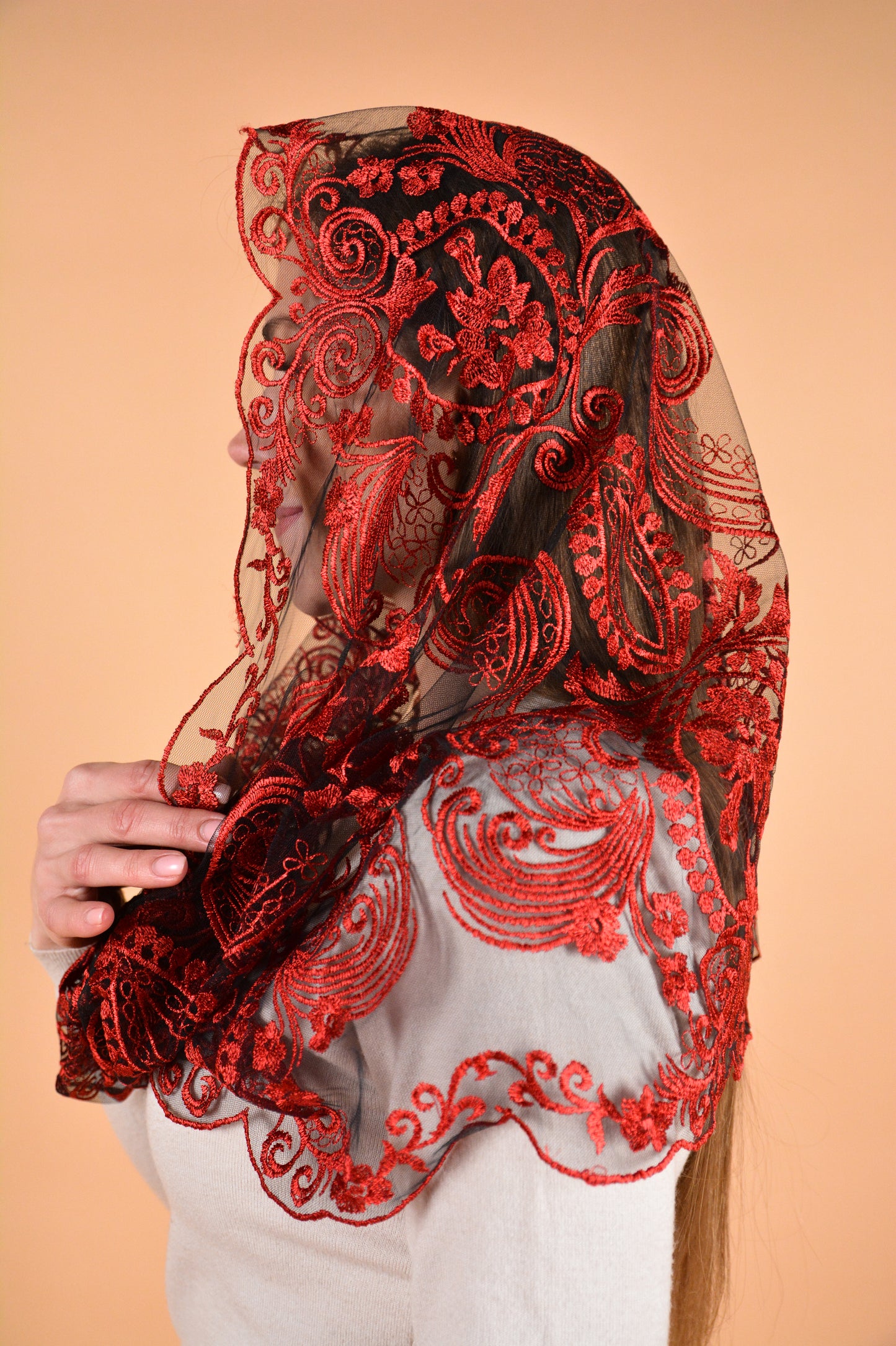 NEW! Red Infinity Veil - MariaVeils